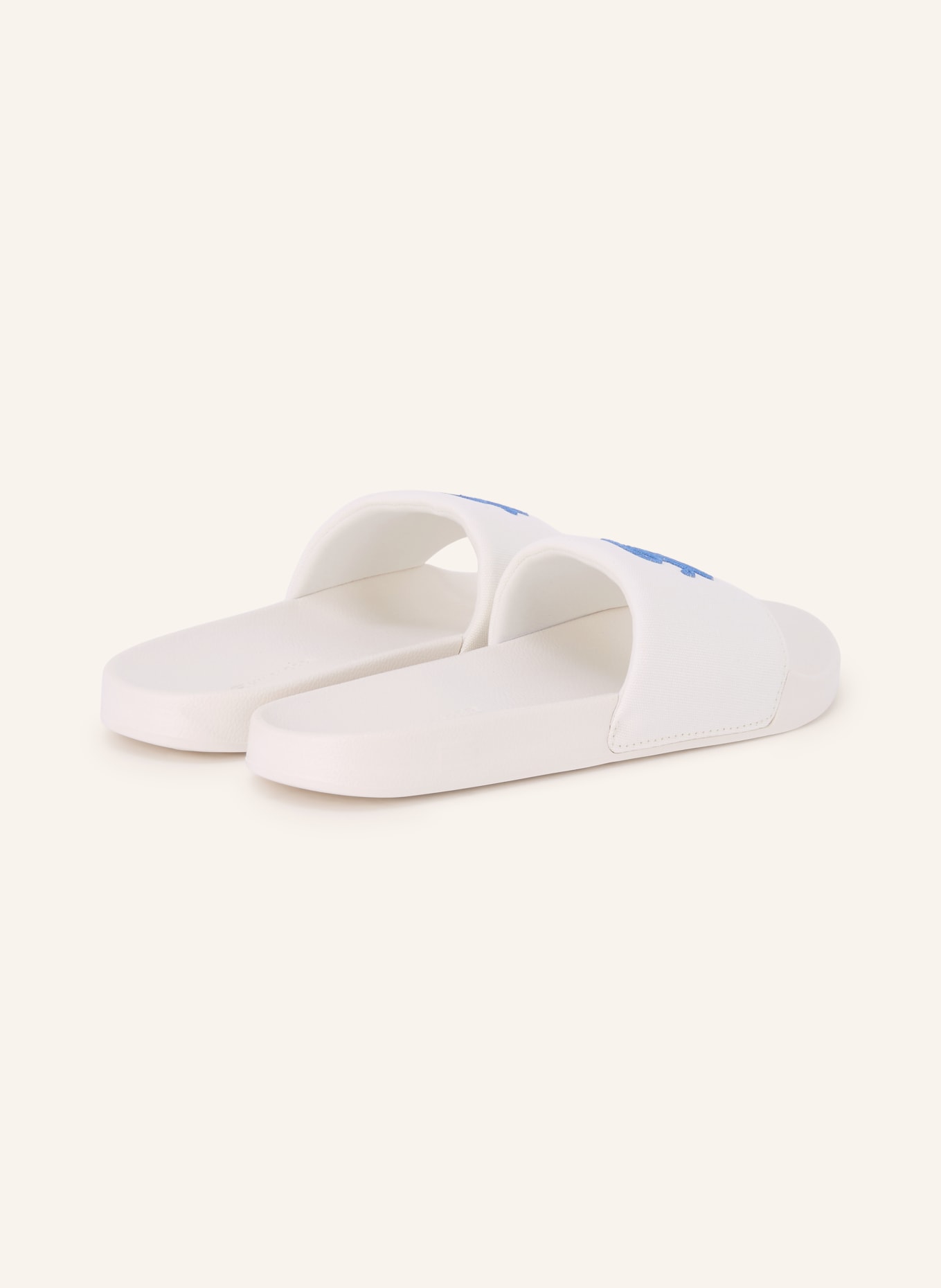 TOMMY HILFIGER slippers: WIT / BLAUW