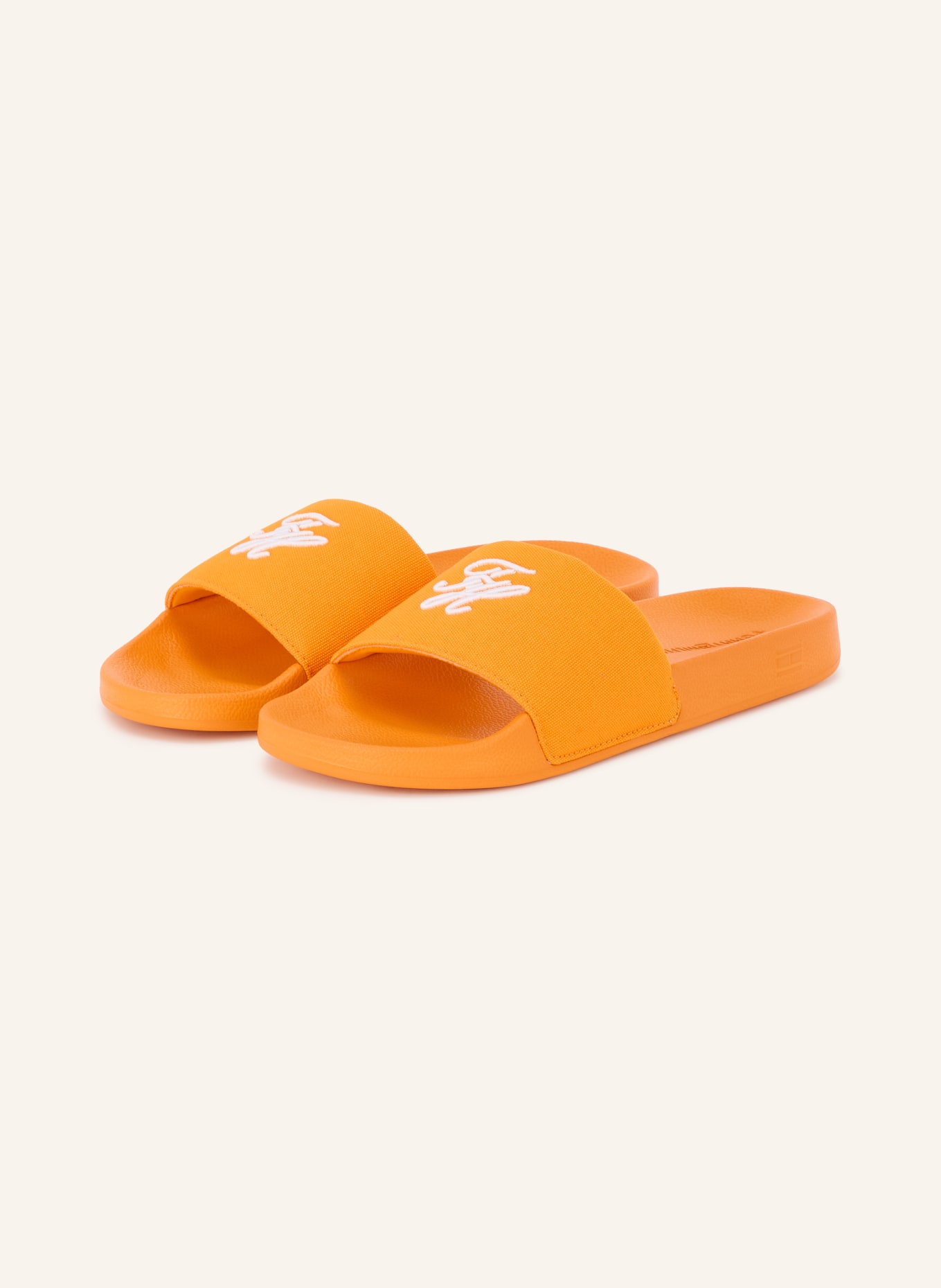 TOMMY HILFIGER slippers: ORANJE / WIT