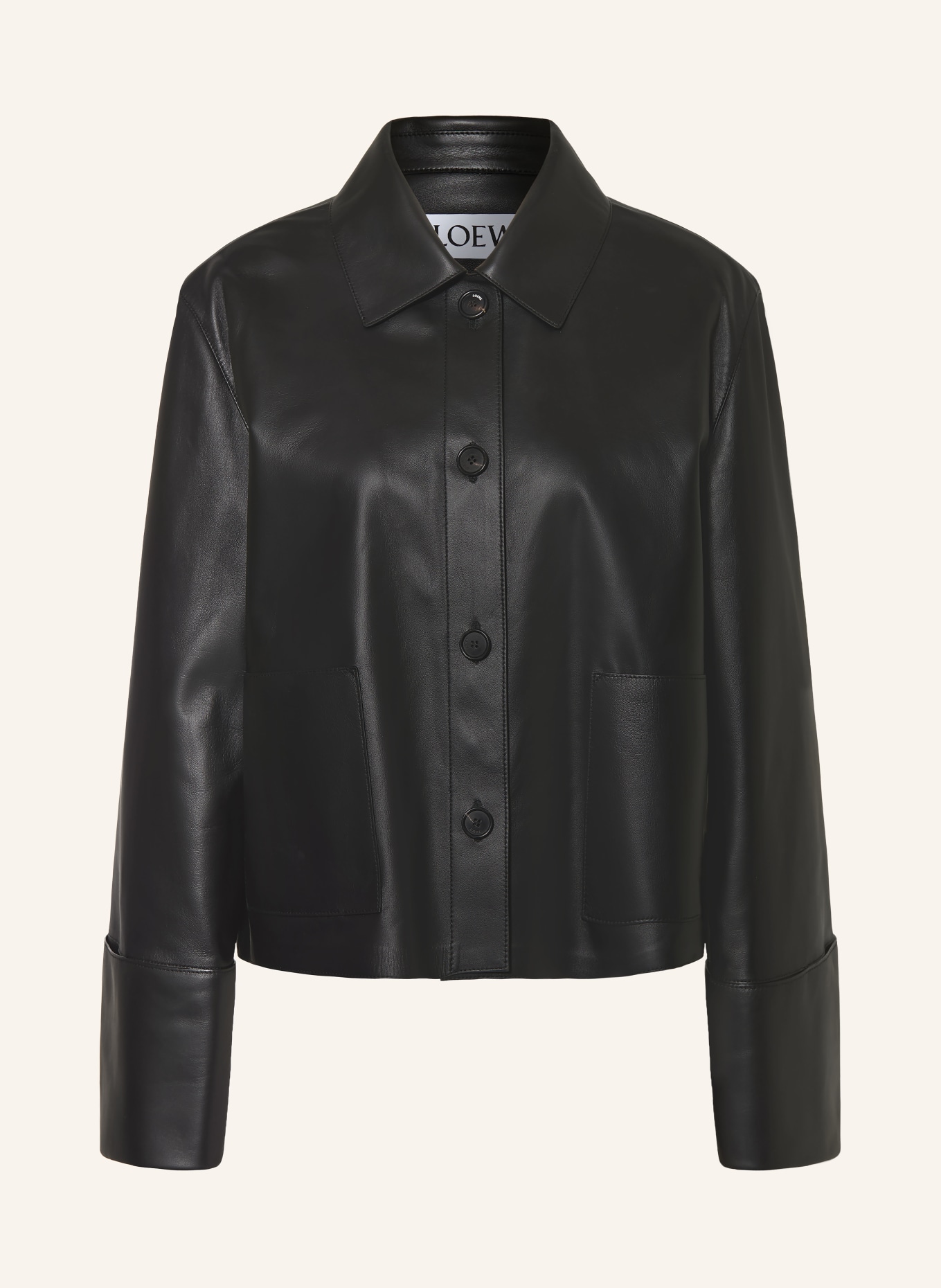 LOEWE Lederjacke: SCHWARZ