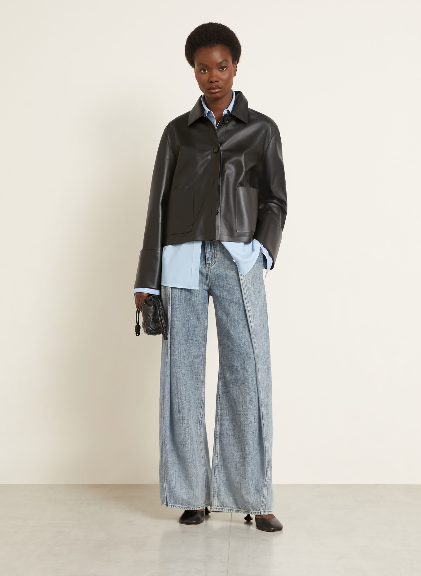 LOEWE Lederjacke: SCHWARZ