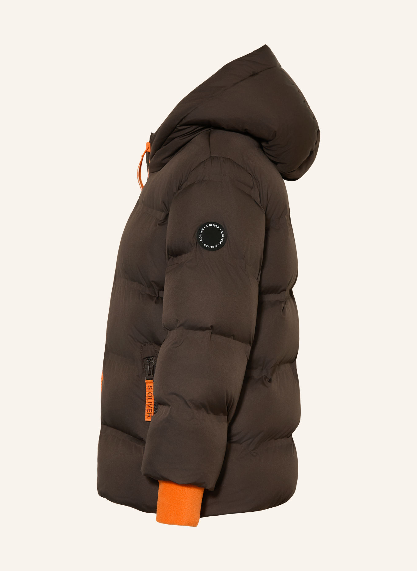 s.Oliver RED Steppjacke: DUNKELBRAUN / ORANGE