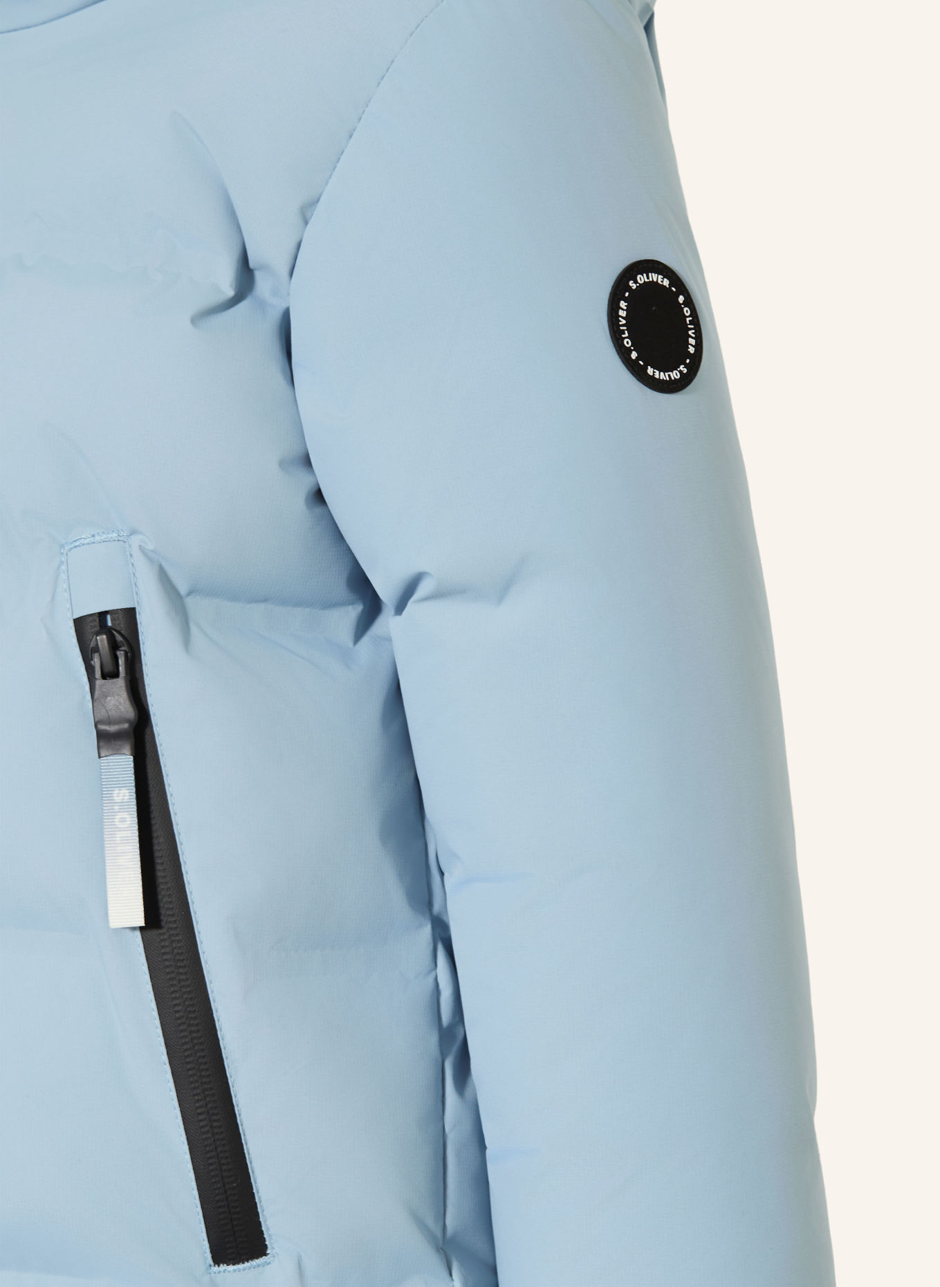 s.Oliver RED gewatteerd jack: LICHTBLAUW / DONKERBLAUW