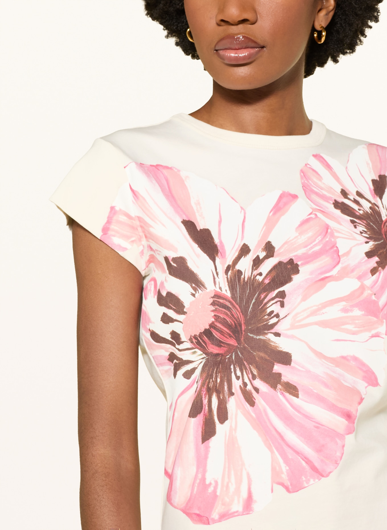 DOROTHEE SCHUMACHER T-Shirt ALL TIME FAVORITES: ROSA / CREME / DUNKELROT