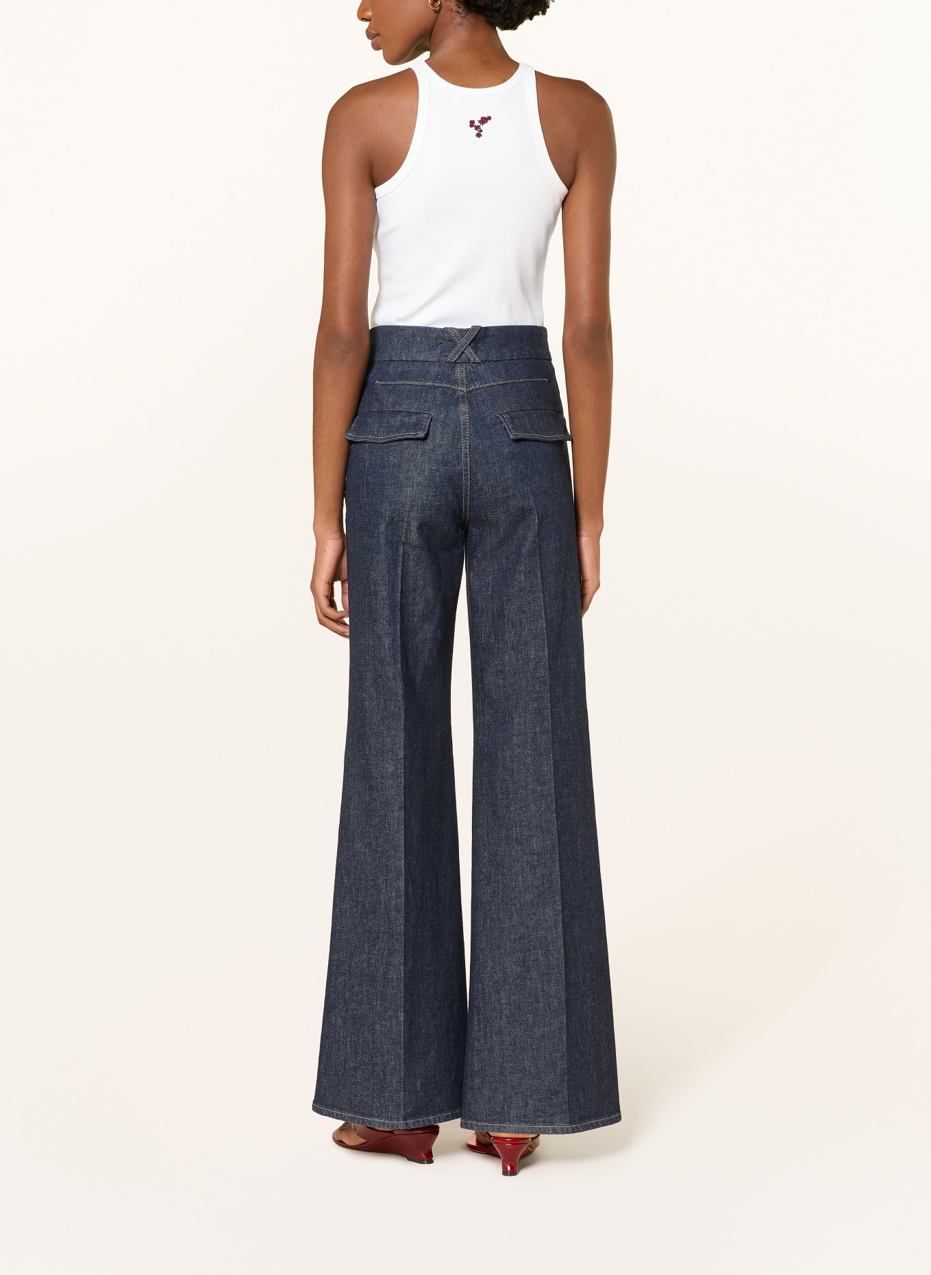 DOROTHEE SCHUMACHER Top RIBBED SEDUCTION: WIT / DONKERROOD