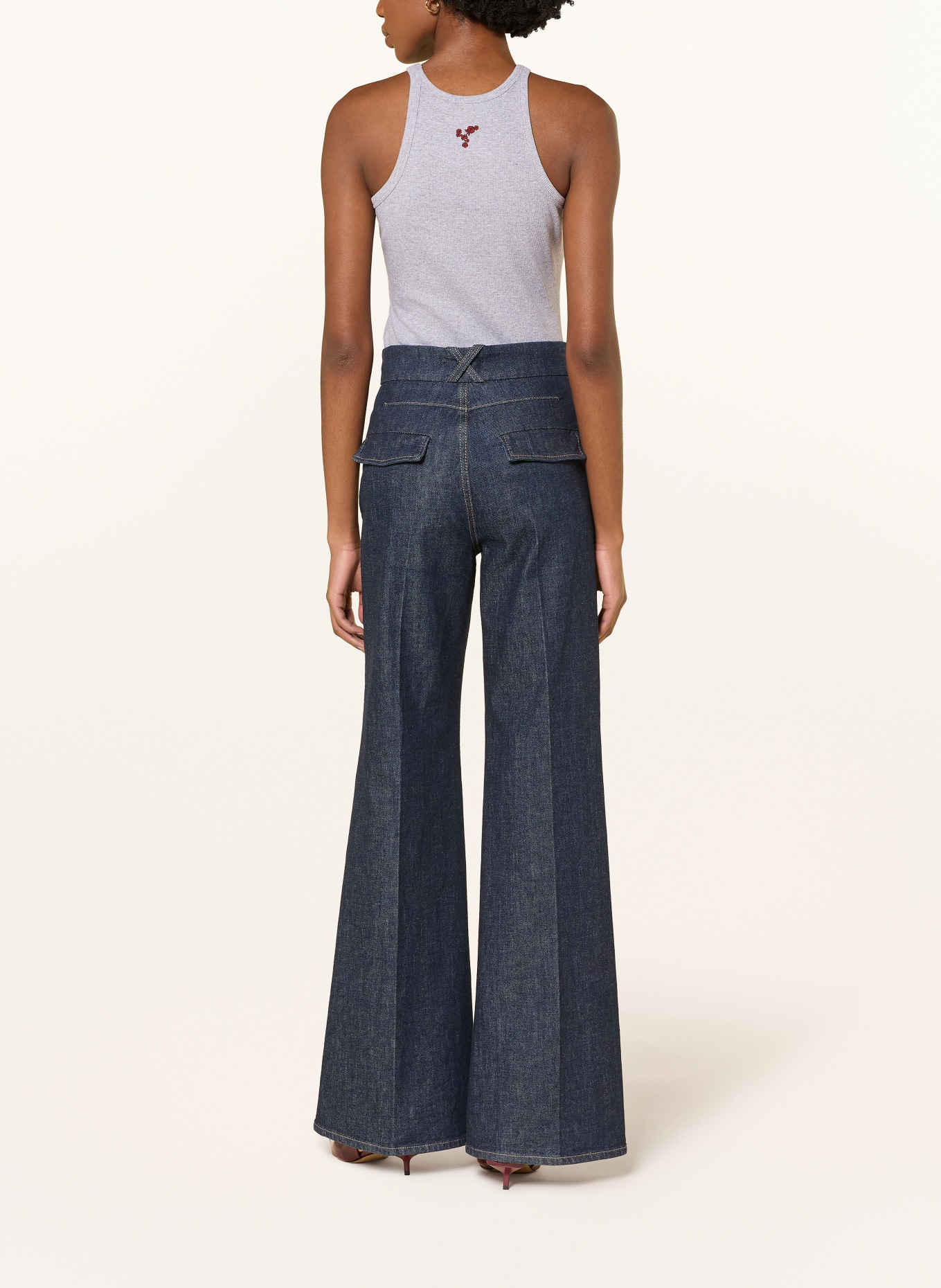 DOROTHEE SCHUMACHER Top RIBBED SEDUCTION: GRIJS / DONKERROOD