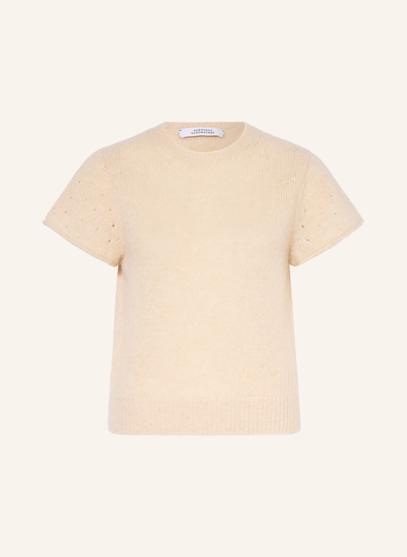 DOROTHEE SCHUMACHER Gebreid shirt LUXURY LOVE van kasjmier: BEIGE