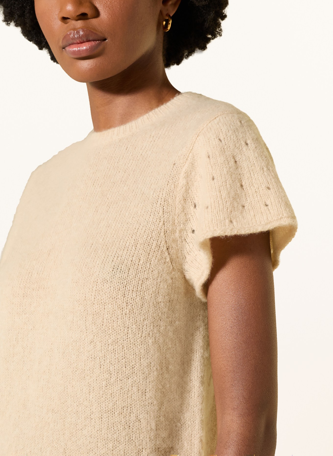 DOROTHEE SCHUMACHER Gebreid shirt LUXURY LOVE van kasjmier: BEIGE