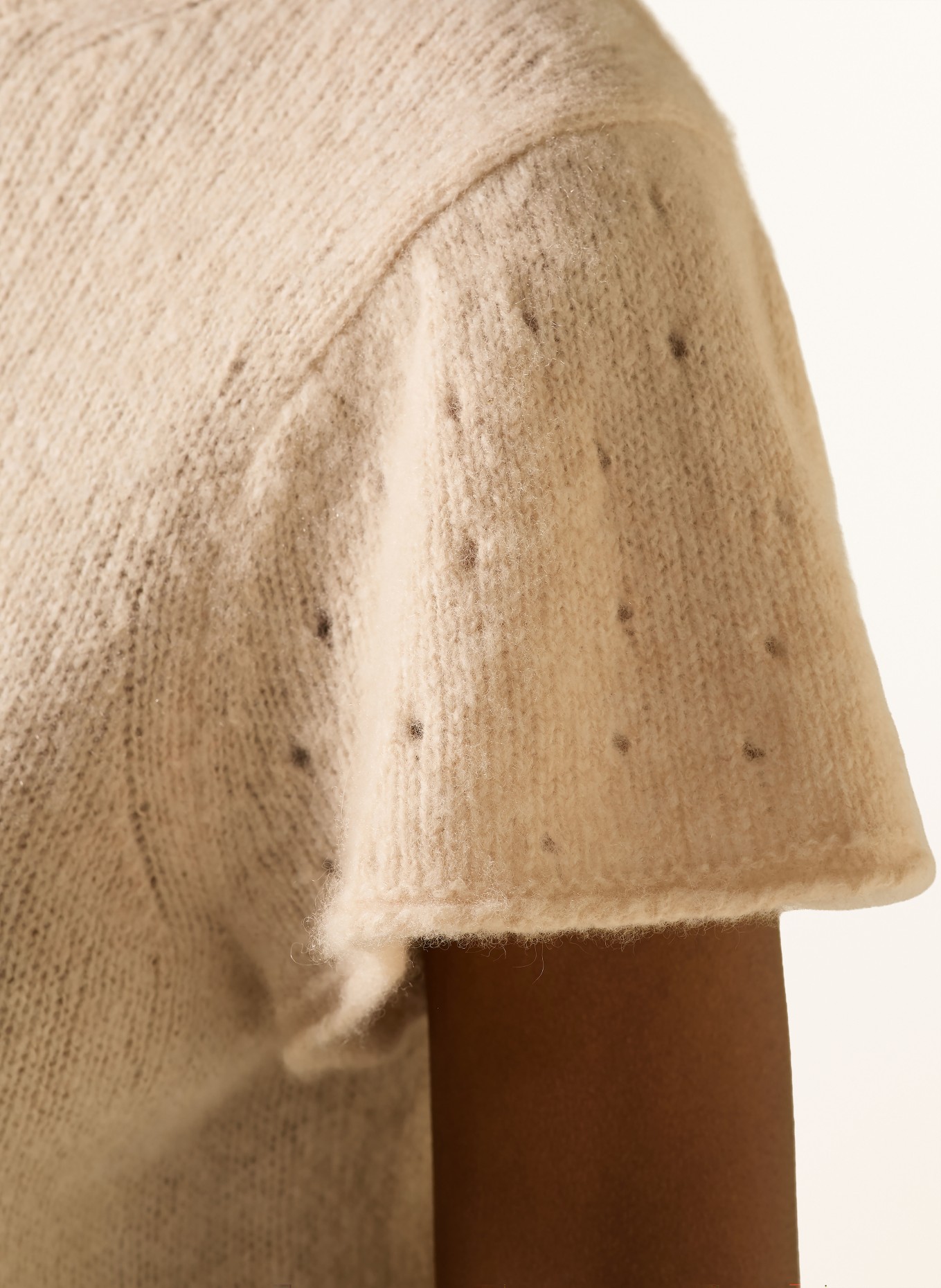 DOROTHEE SCHUMACHER Gebreid shirt LUXURY LOVE van kasjmier: BEIGE