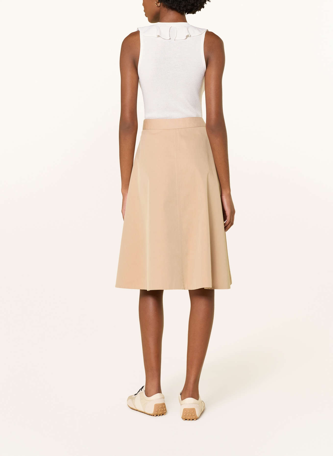 DOROTHEE SCHUMACHER Gebreide top REFINED ESSENTIALS met volants: CRÈME