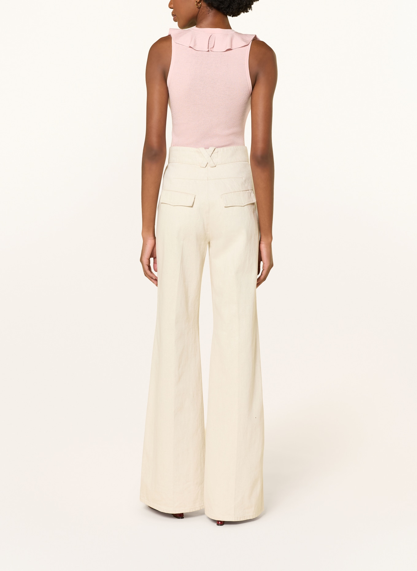 DOROTHEE SCHUMACHER Gebreide top REFINED ESSENTIALS met volants: ROSÉ