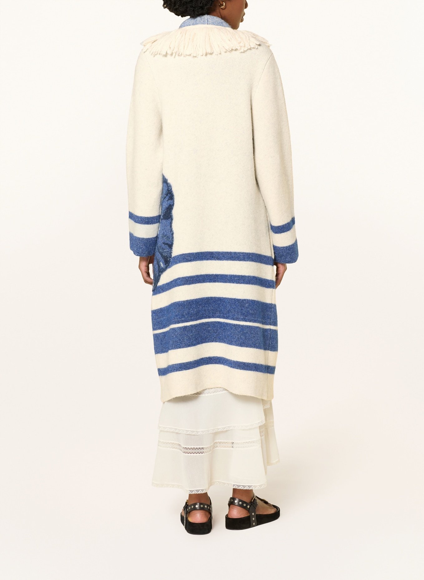 DOROTHEE SCHUMACHER Gebreide hoes POPPY GARDEN: CRÈME / BLAUW