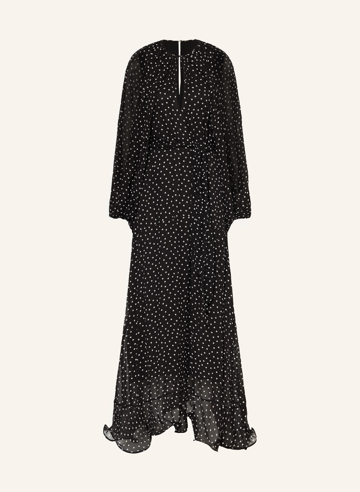 DOROTHEE SCHUMACHER Kleid DANCING DOTS mit abnehmbarer Schluppe: SCHWARZ / WEISS
