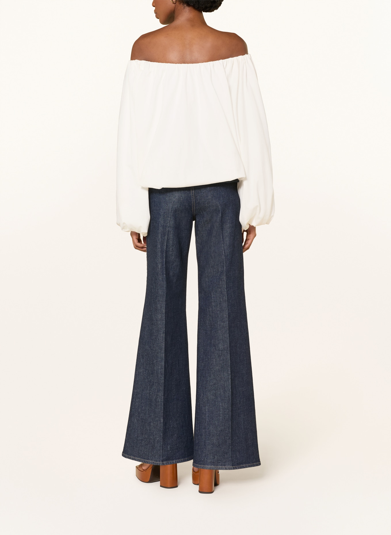DOROTHEE SCHUMACHER Off-Shoulder-Shirt SOFT VOLUME: WEISS