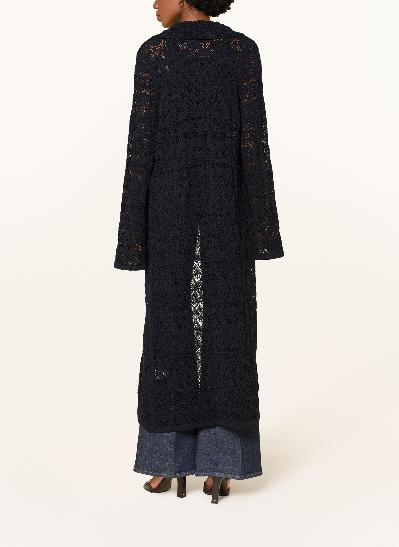 DOROTHEE SCHUMACHER Strickhülle BOHEMIAN LACE mit Volants: DUNKELBLAU