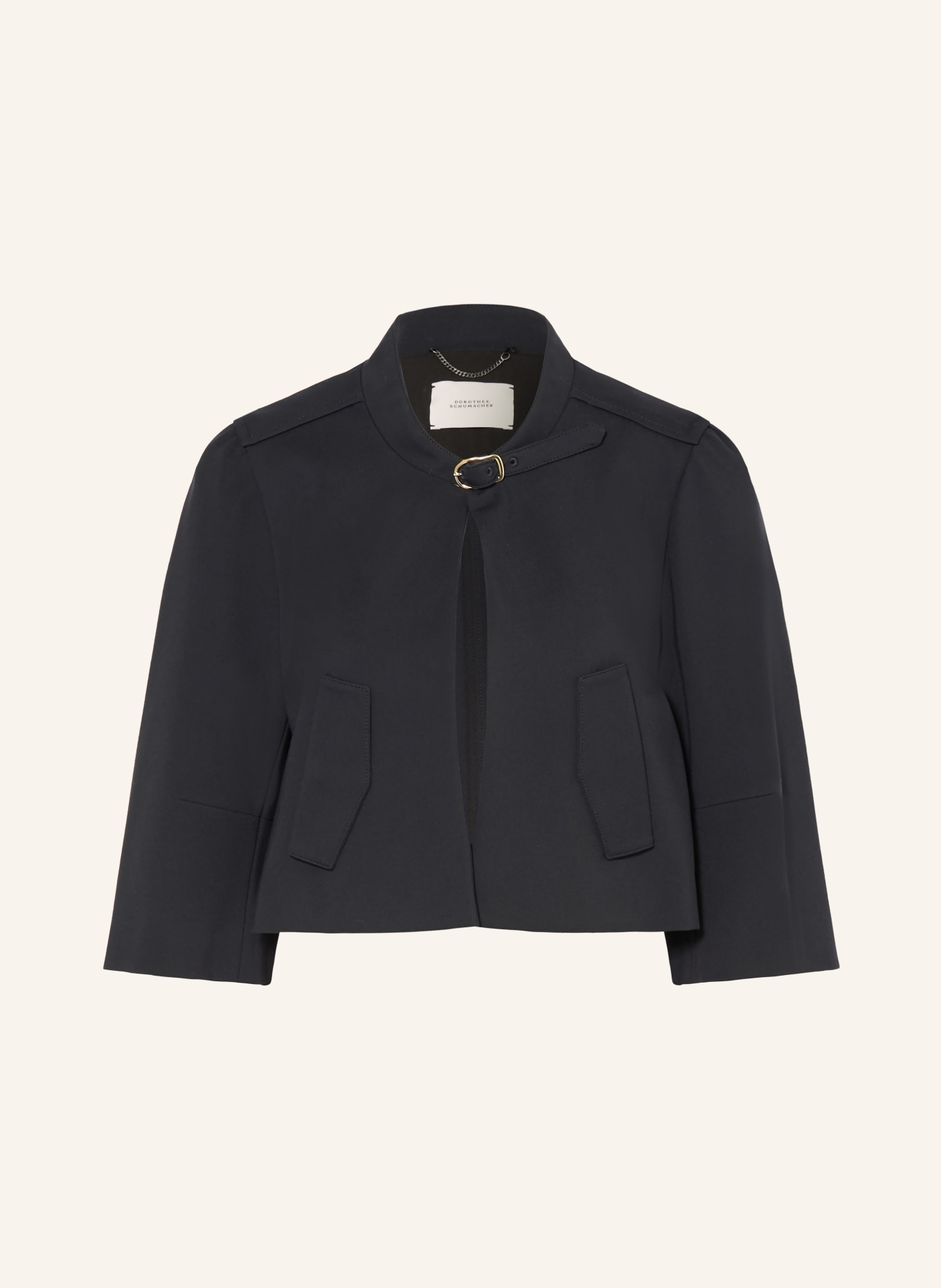 DOROTHEE SCHUMACHER EMOTIONAL ESSENCE blazer with 3/4 sleeves: DARK BLUE