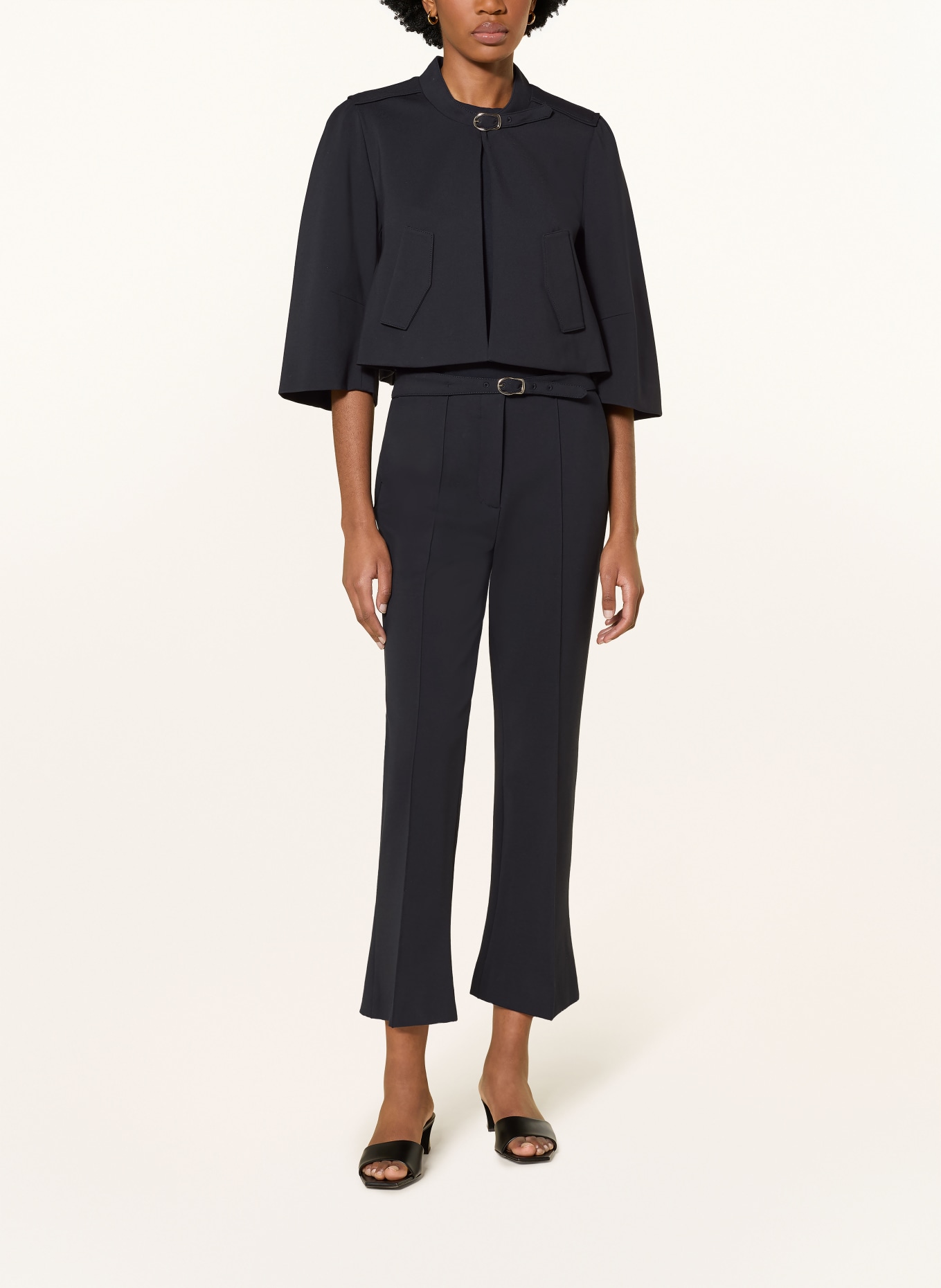 DOROTHEE SCHUMACHER EMOTIONAL ESSENCE blazer with 3/4 sleeves: DARK BLUE
