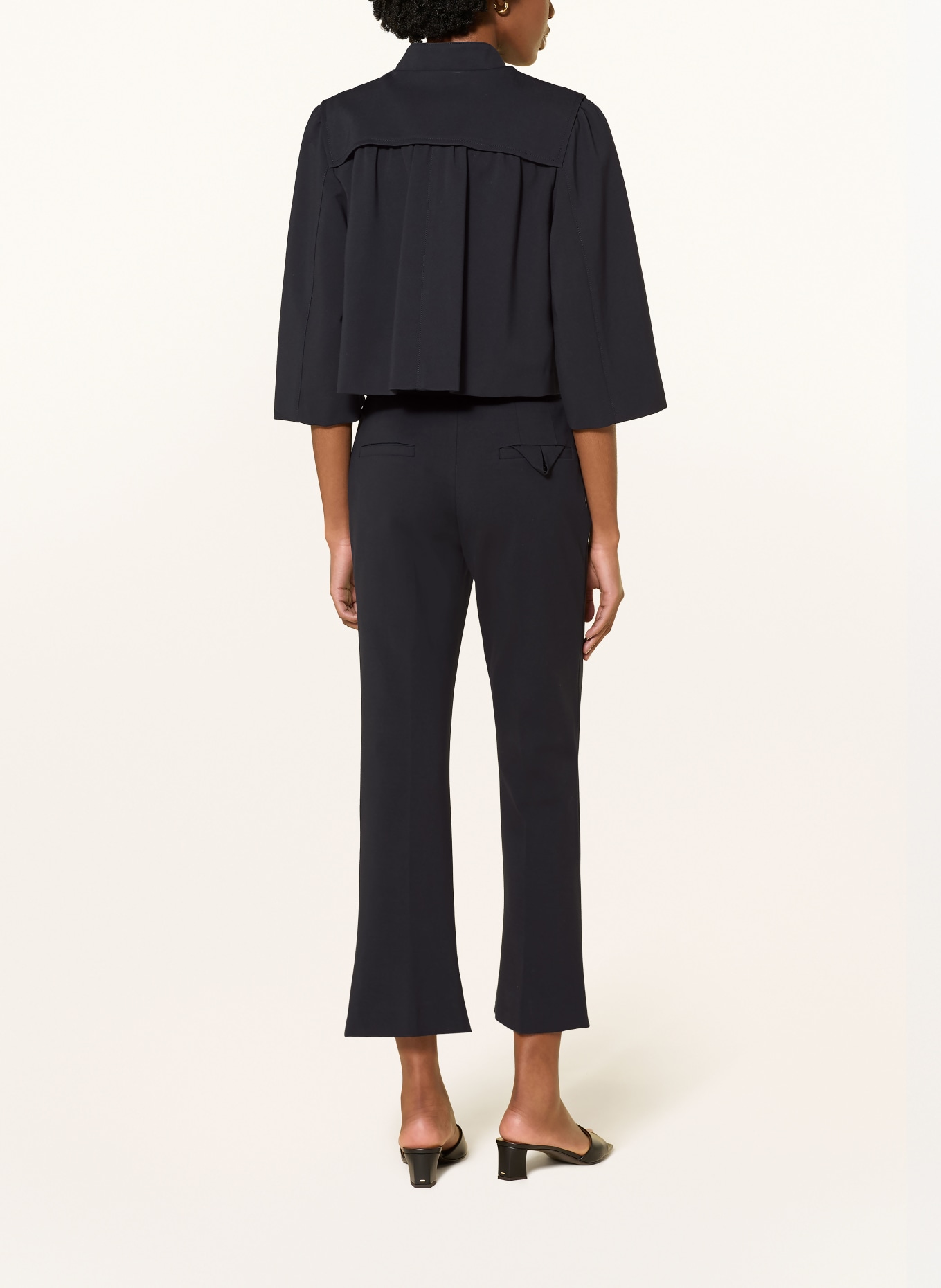 DOROTHEE SCHUMACHER EMOTIONAL ESSENCE blazer with 3/4 sleeves: DARK BLUE