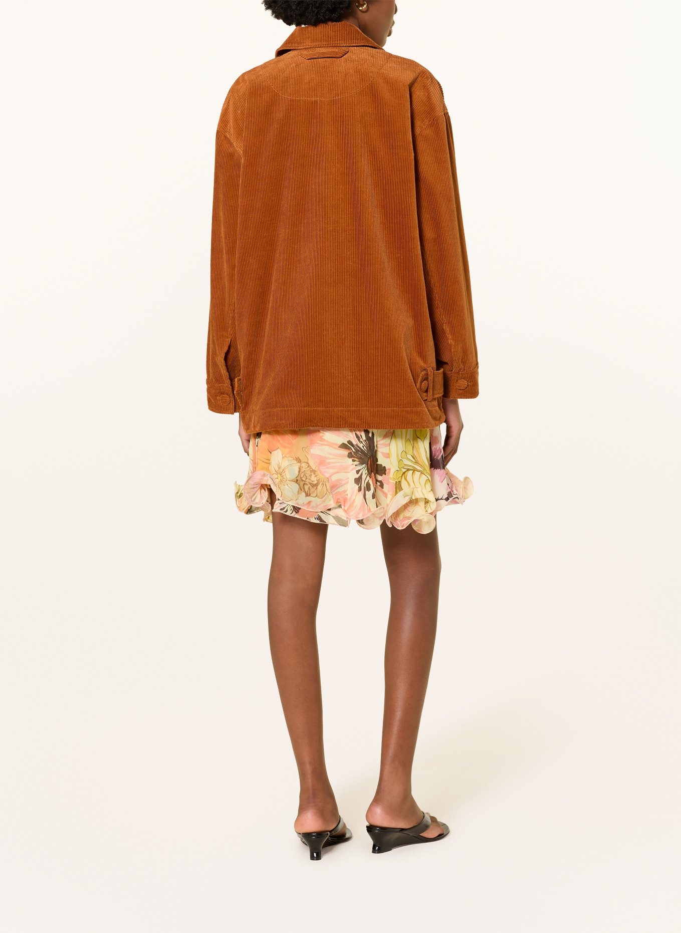 DOROTHEE SCHUMACHER Cord-Overjacket MODERN STRUCTURE: COGNAC