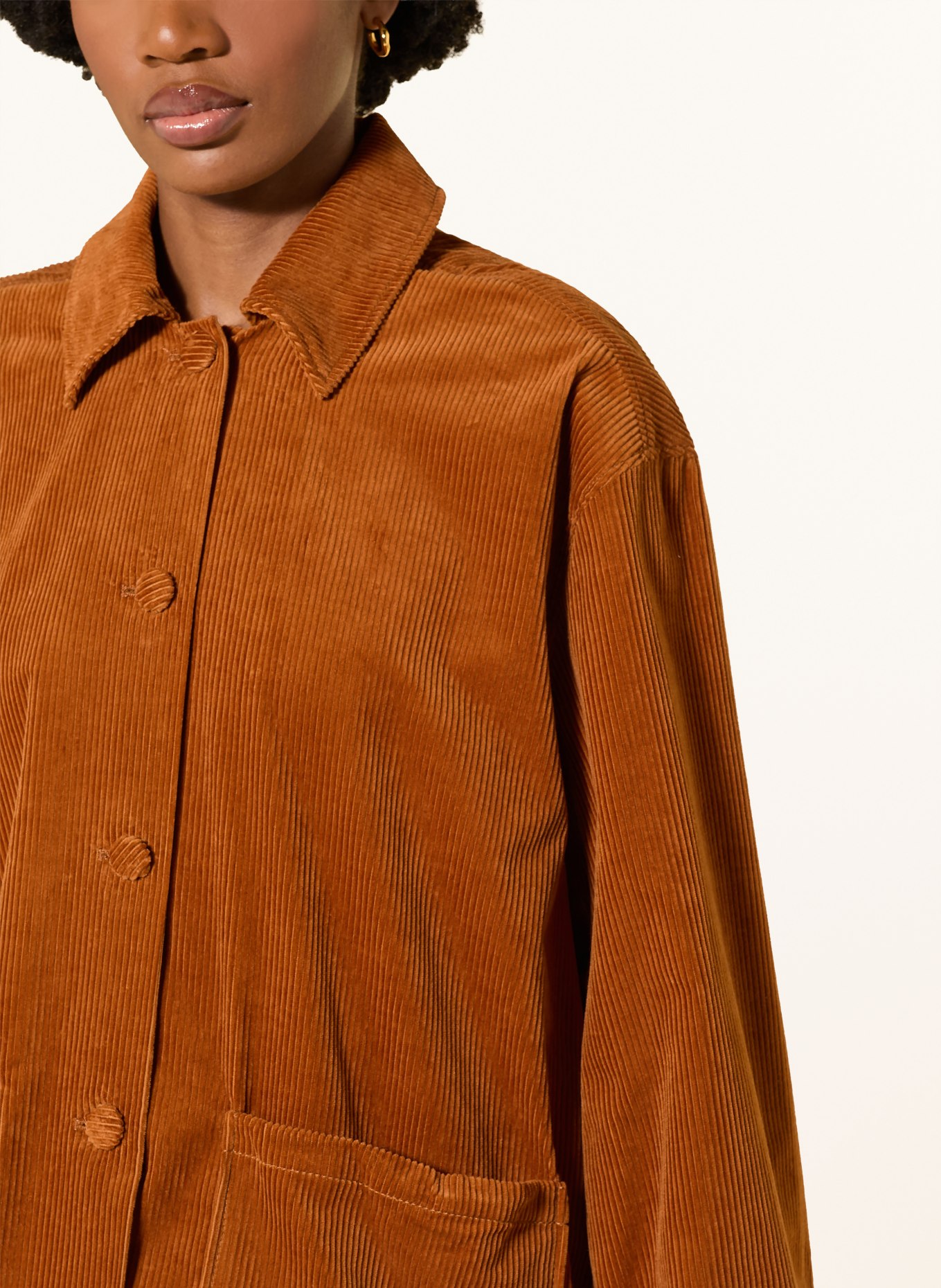 DOROTHEE SCHUMACHER Cord-Overjacket MODERN STRUCTURE: COGNAC