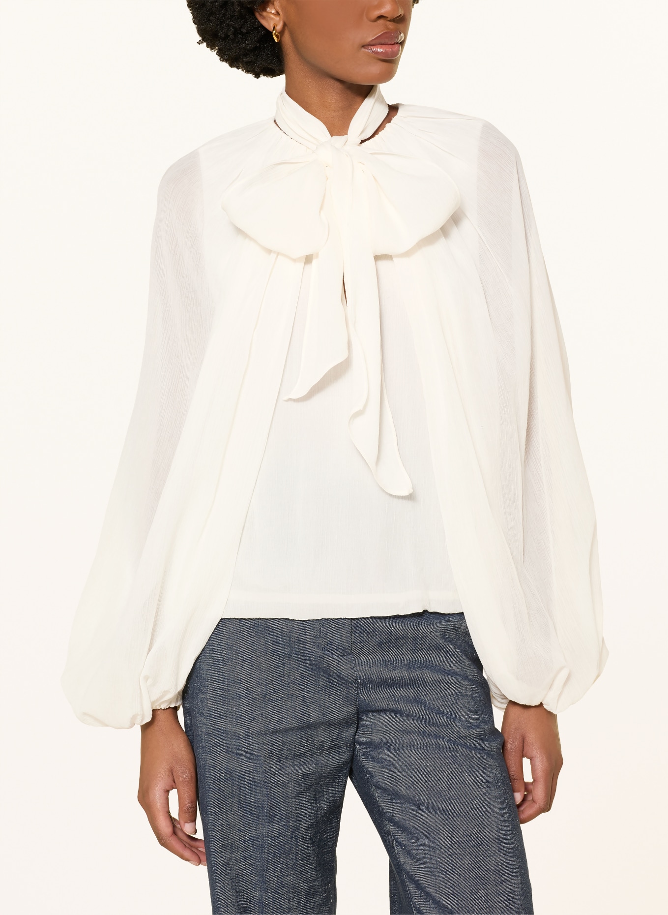 DOROTHEE SCHUMACHER Blusenshirt DREAMFUL VOLUMES mit abnehmbarer Schluppe: CREME