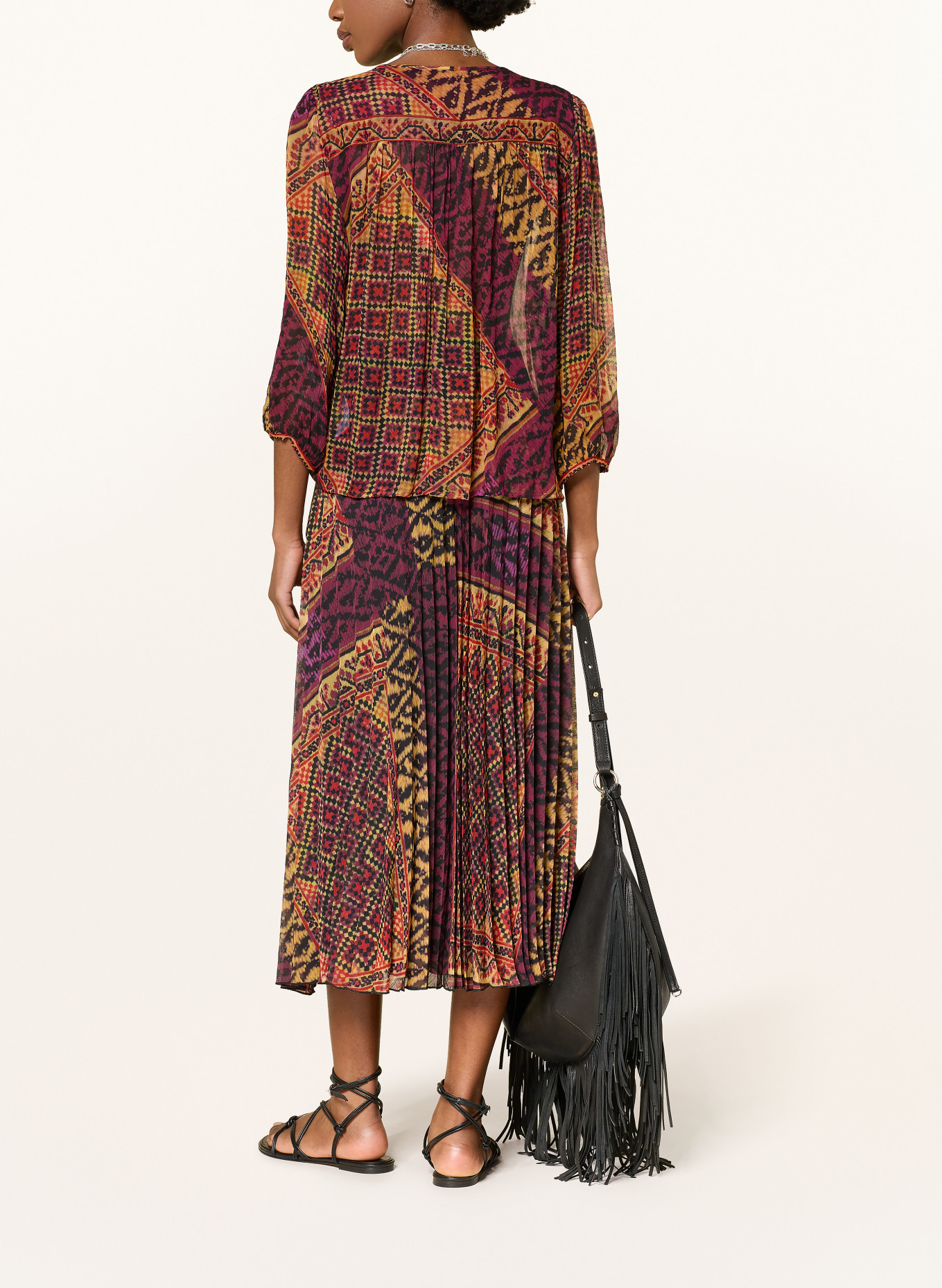 ba&sh Blusenshirt ODETTA: ROT / LILA / GELB