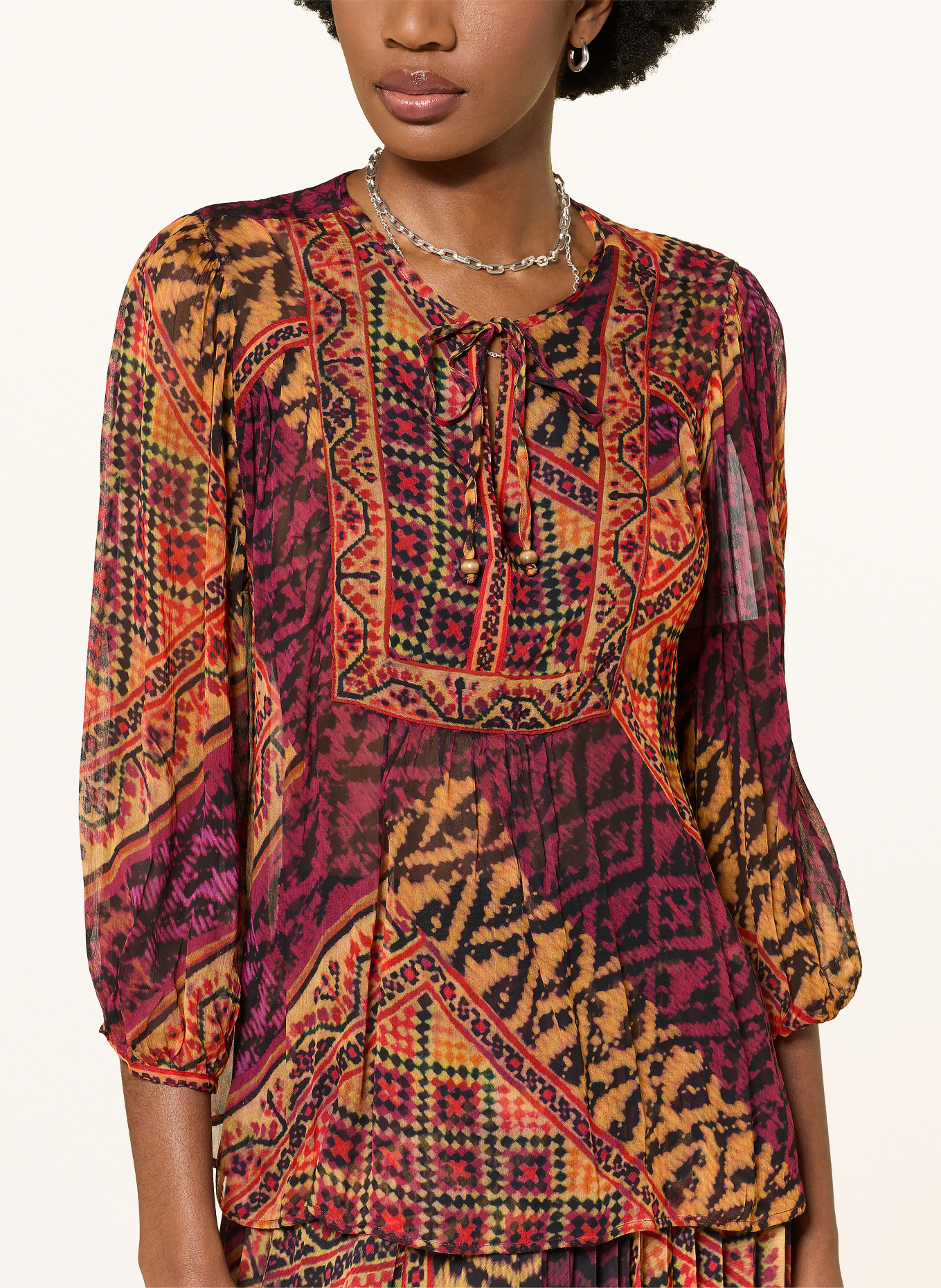 ba&sh Blusenshirt ODETTA: ROT / LILA / GELB