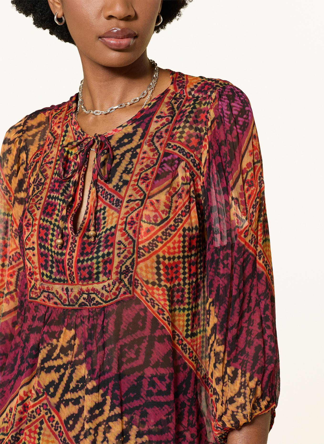 ba&sh Blusenshirt ODETTA: ROT / LILA / GELB