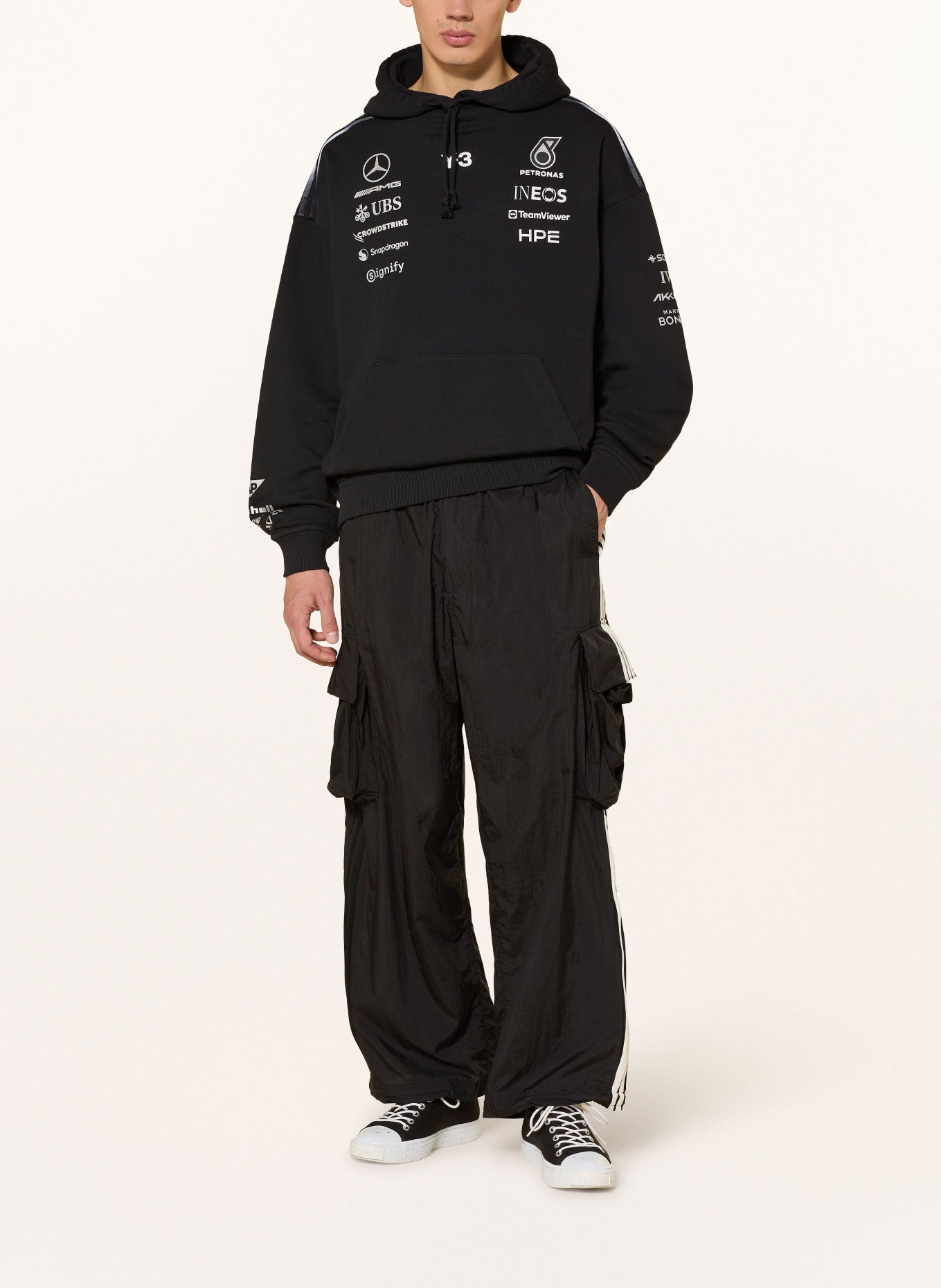 Y-3 MERCEDES - AMG PETRONAS FORMULA ONE TEAM hoodie: BLACK / SILVER