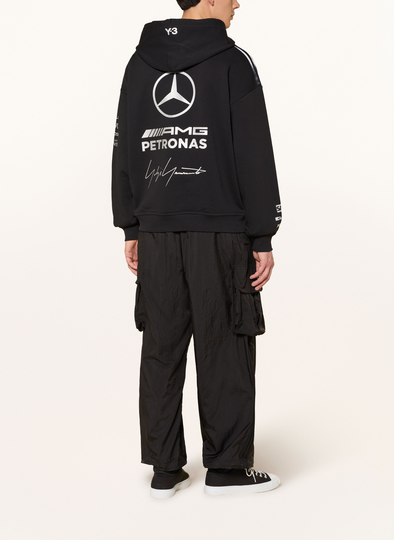 Y-3 MERCEDES - AMG PETRONAS FORMULA ONE TEAM hoodie: BLACK / SILVER