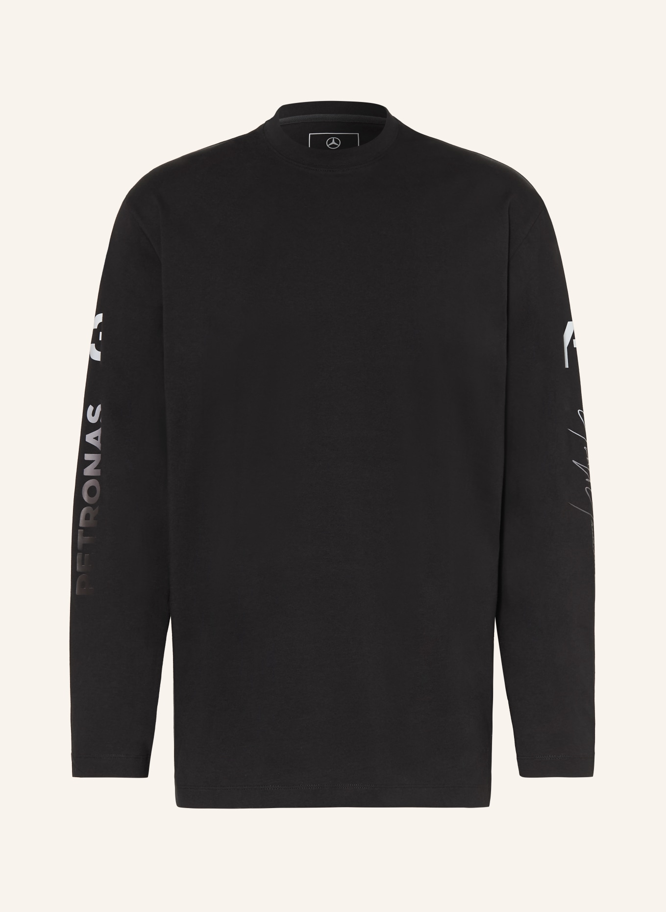 Y-3 MERCEDES - AMG PETRONAS FORMULA ONE TEAM long-sleeved shirt: BLACK / GRAY / WHITE