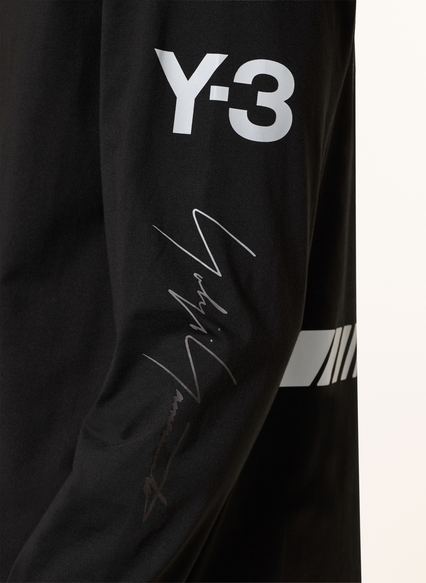 Y-3 MERCEDES - AMG PETRONAS FORMULA ONE TEAM long-sleeved shirt: BLACK / GRAY / WHITE