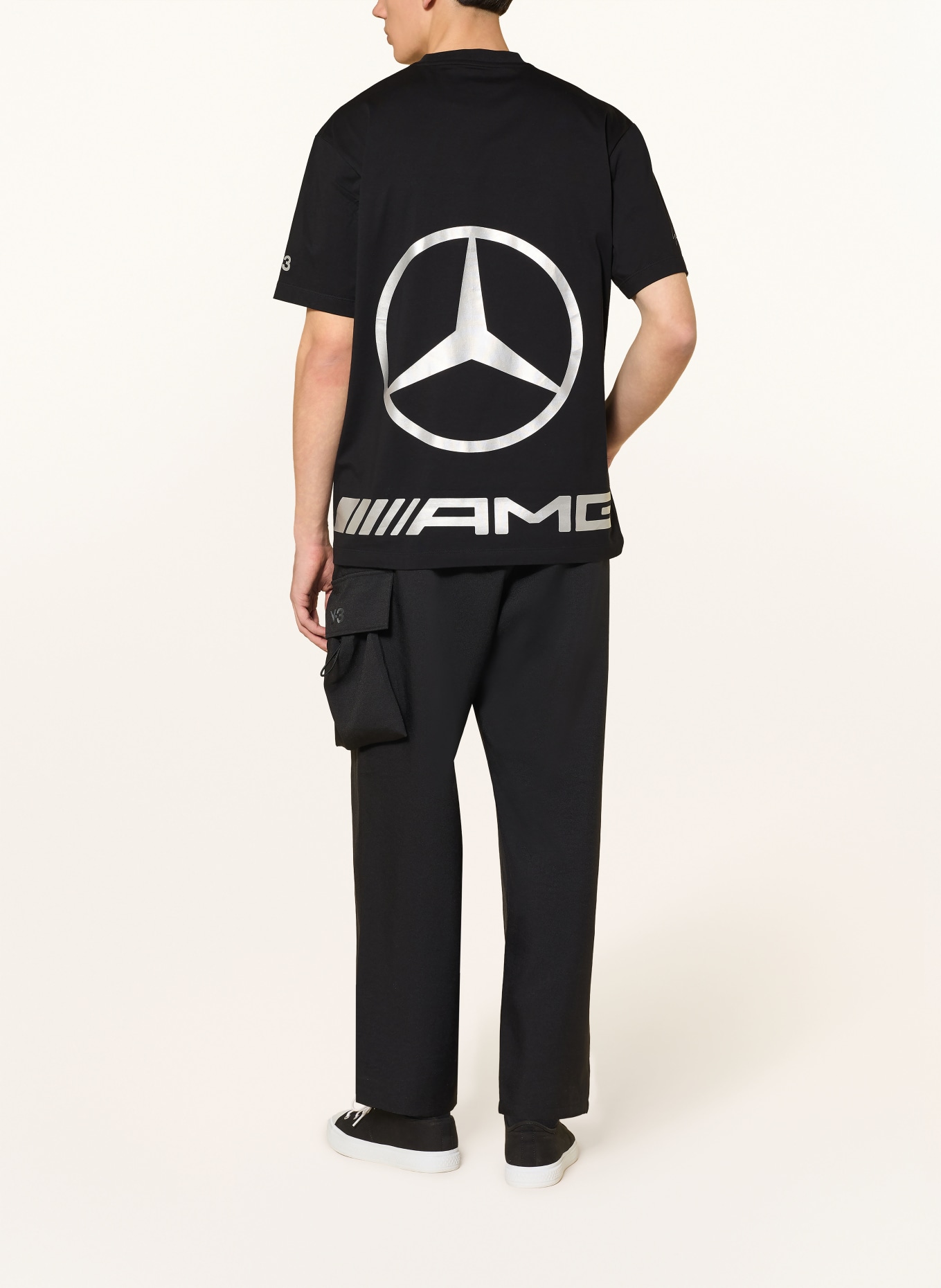 Y-3 T-Shirt MERCEDES AMG PETRONAS F1 STAR: SCHWARZ / SILBER