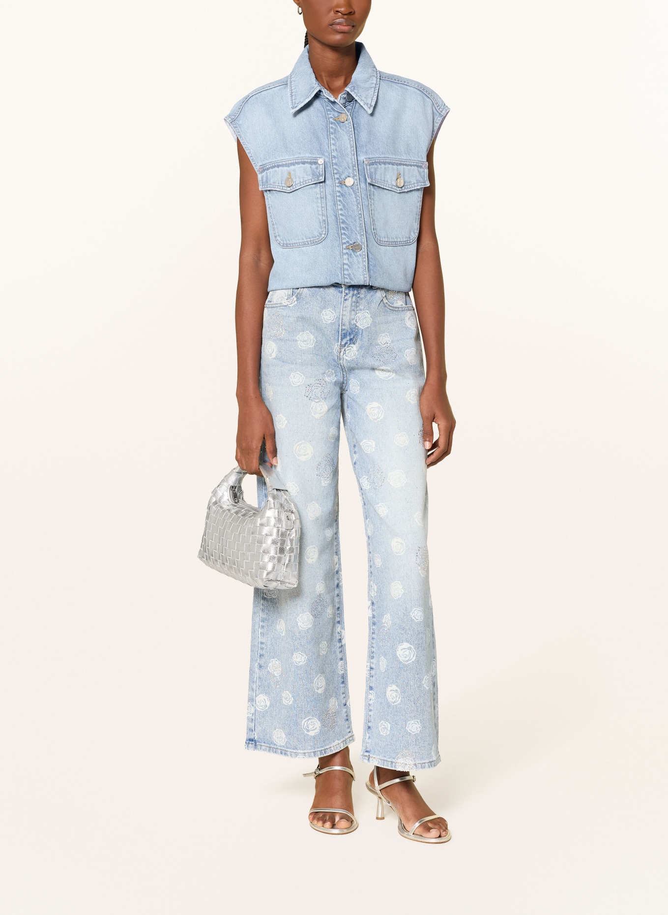 miss goodlife Jean évasé avec pierres décoratives: 24 BLUE