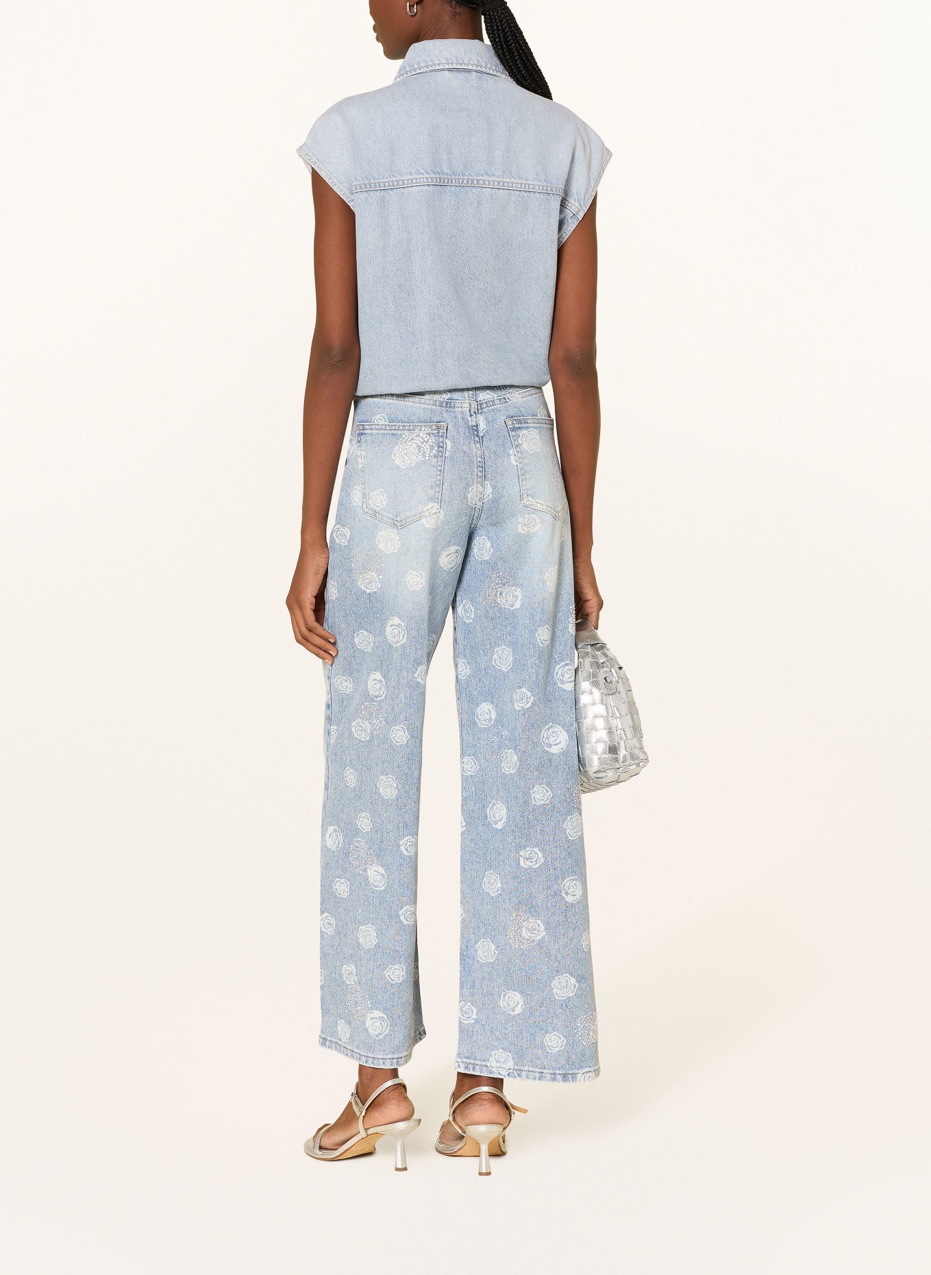 miss goodlife Jean évasé avec pierres décoratives: 24 BLUE