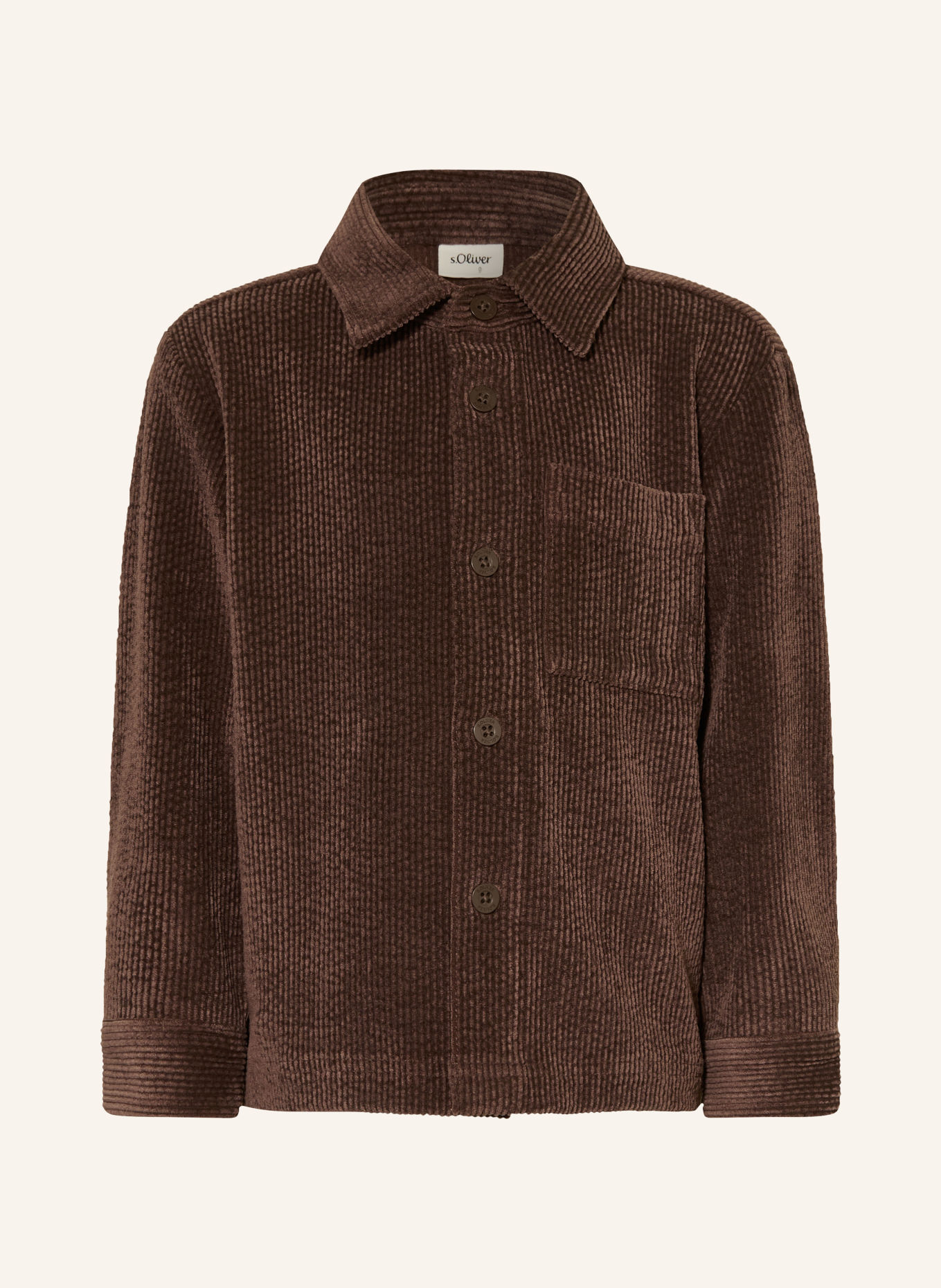 s.Oliver RED Cord-Overshirt: DUNKELBRAUN