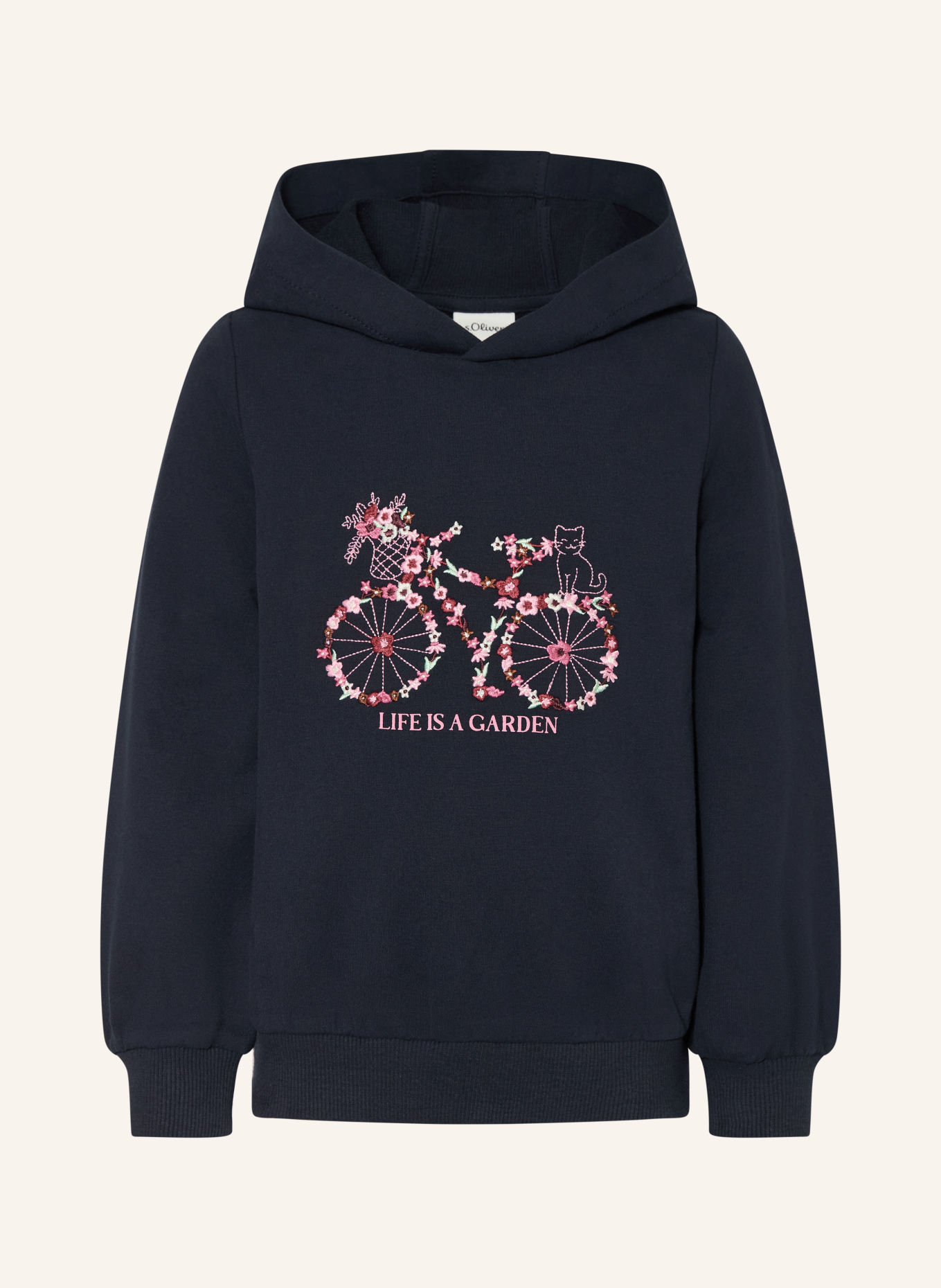 s.Oliver RED Hoodie: DUNKELBLAU / ALTROSA / ROSA