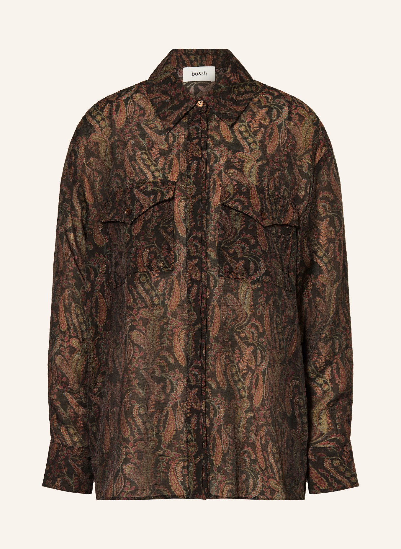 ba&sh Hemdbluse TAO: DUNKELGRÜN / ROT / HELLGRÜN