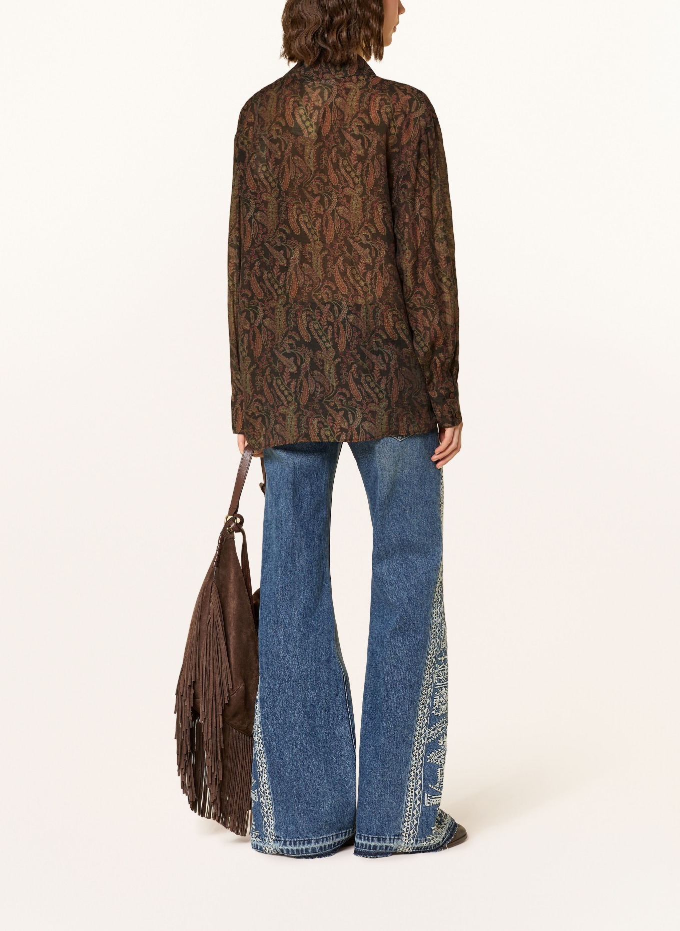 ba&sh Hemdbluse TAO: DUNKELGRÜN / ROT / HELLGRÜN