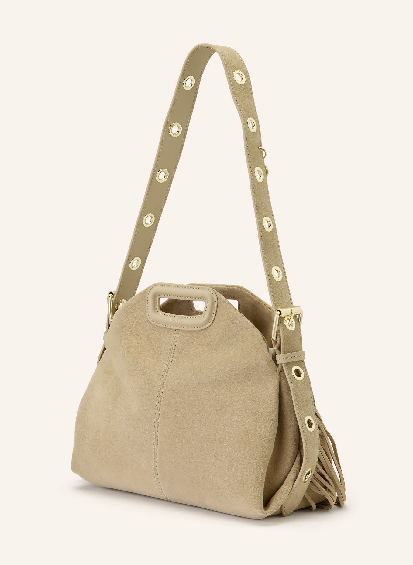 maje Handtasche: HELLBRAUN / GOLD