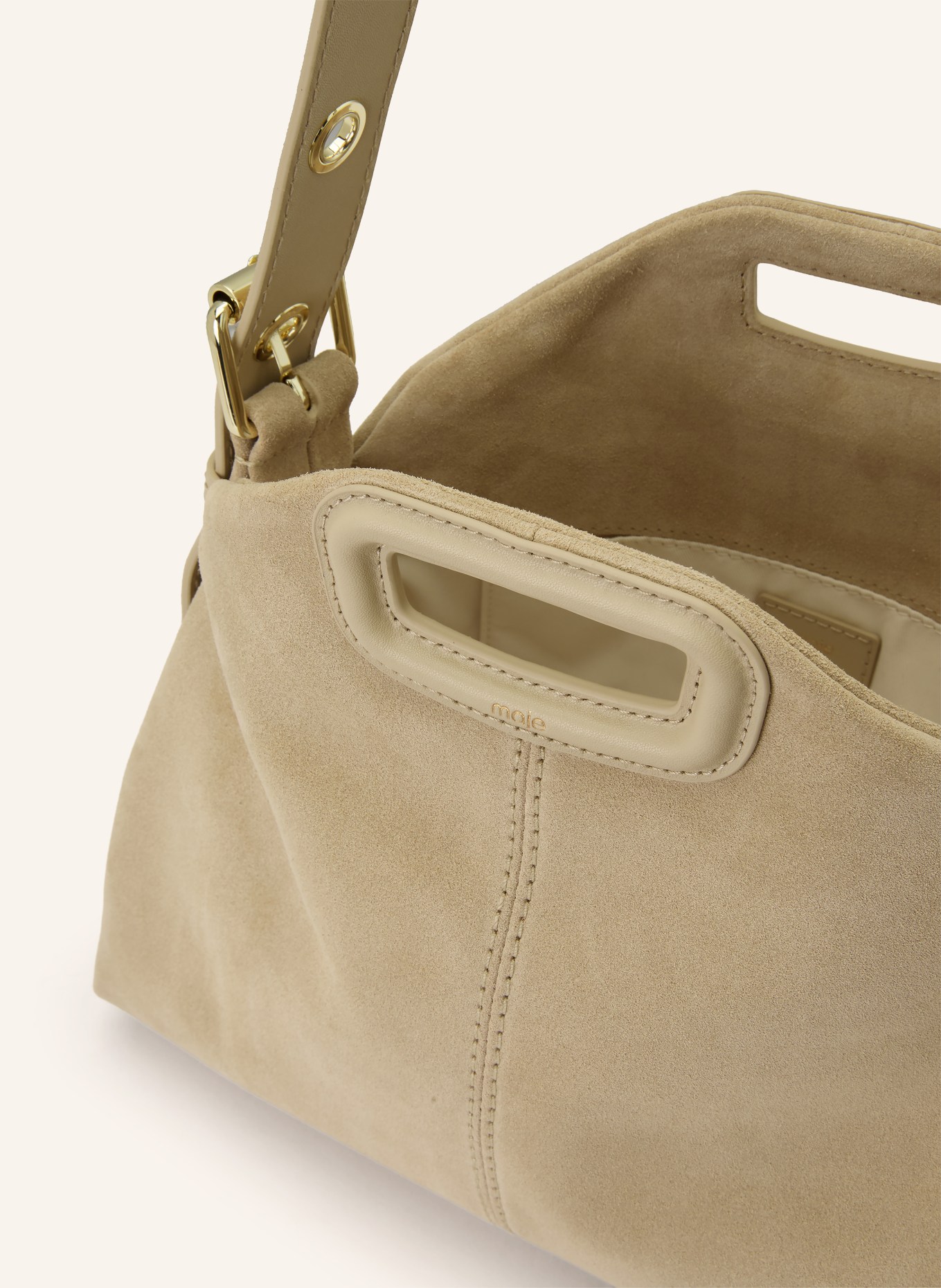 maje Handtasche: HELLBRAUN / GOLD