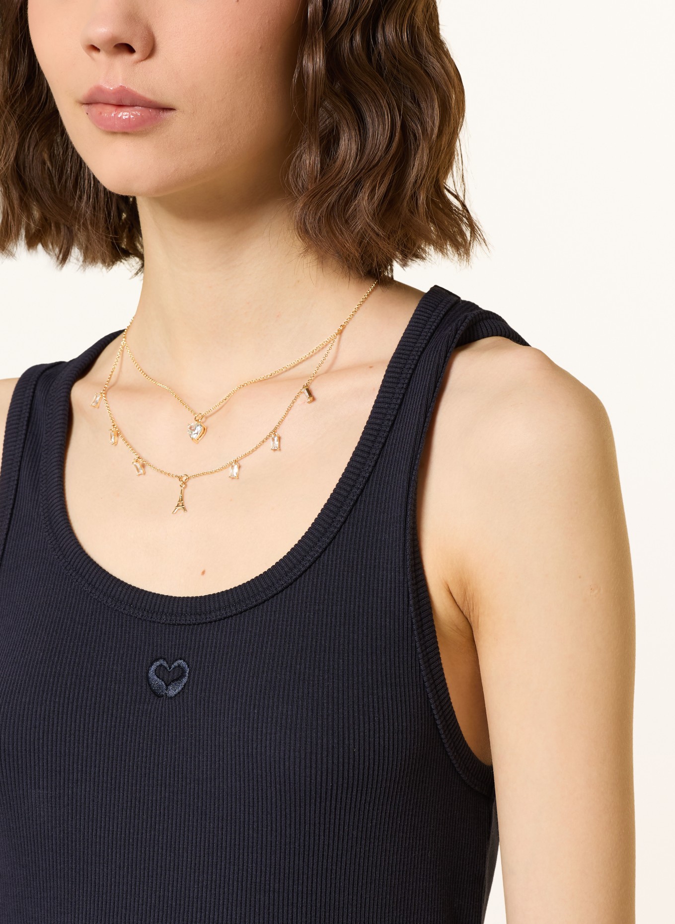 maje Halskette: GOLD / WEISS