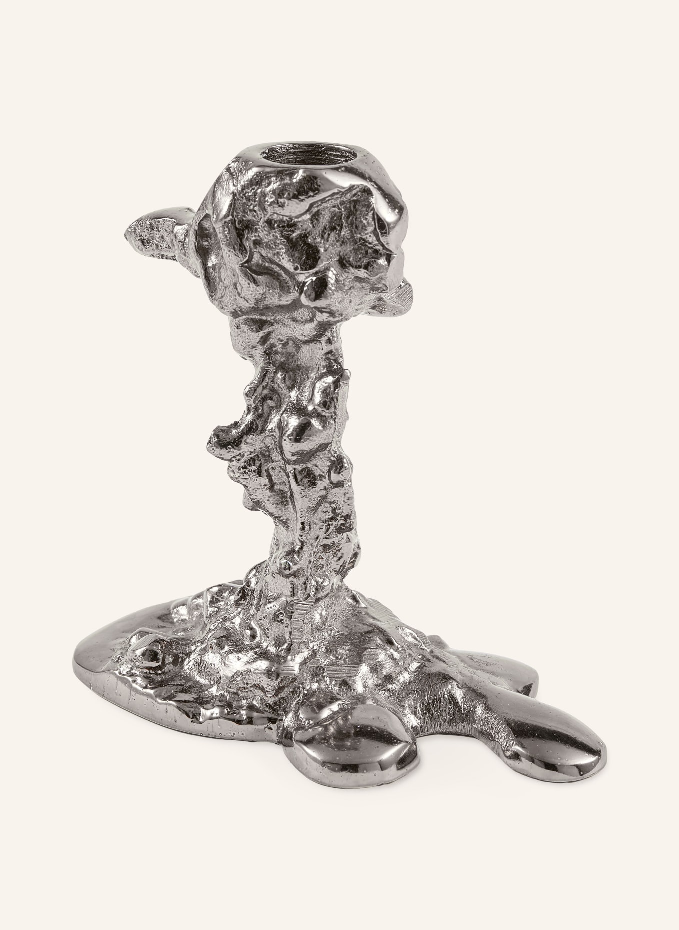 POLSPOTTEN Kandelaar DRIP S: ZILVER