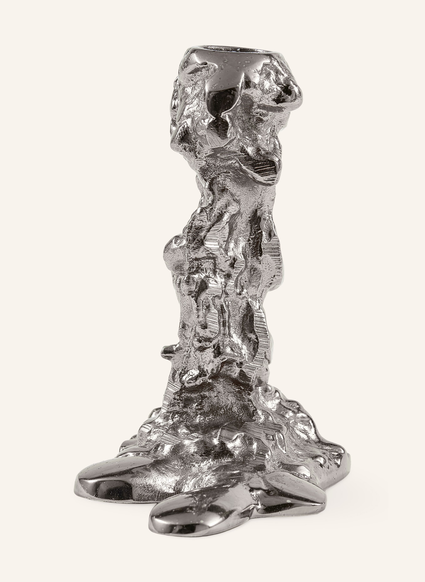 POLSPOTTEN Kandelaar DRIP S: ZILVER