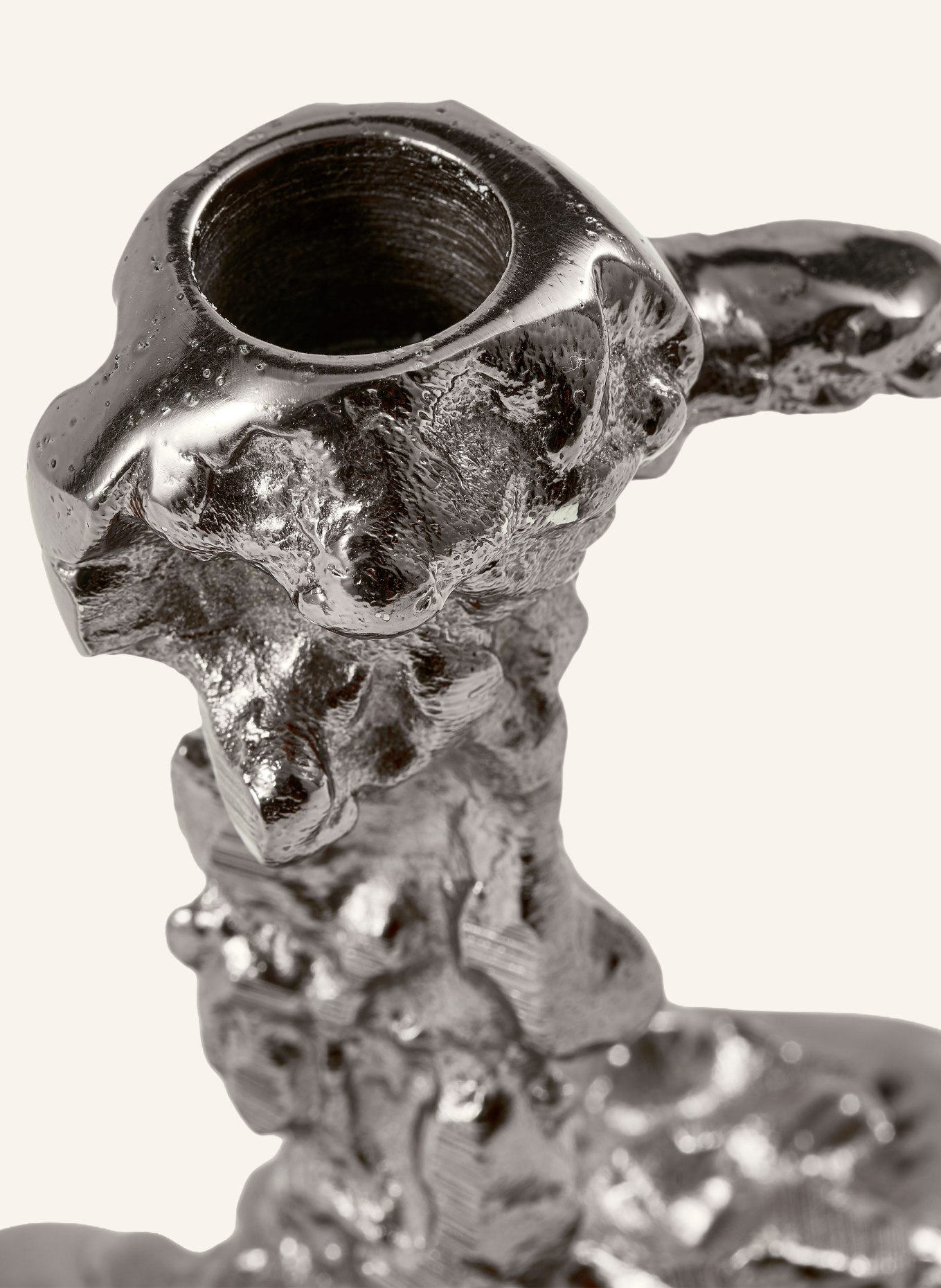 POLSPOTTEN Kandelaar DRIP S: ZILVER