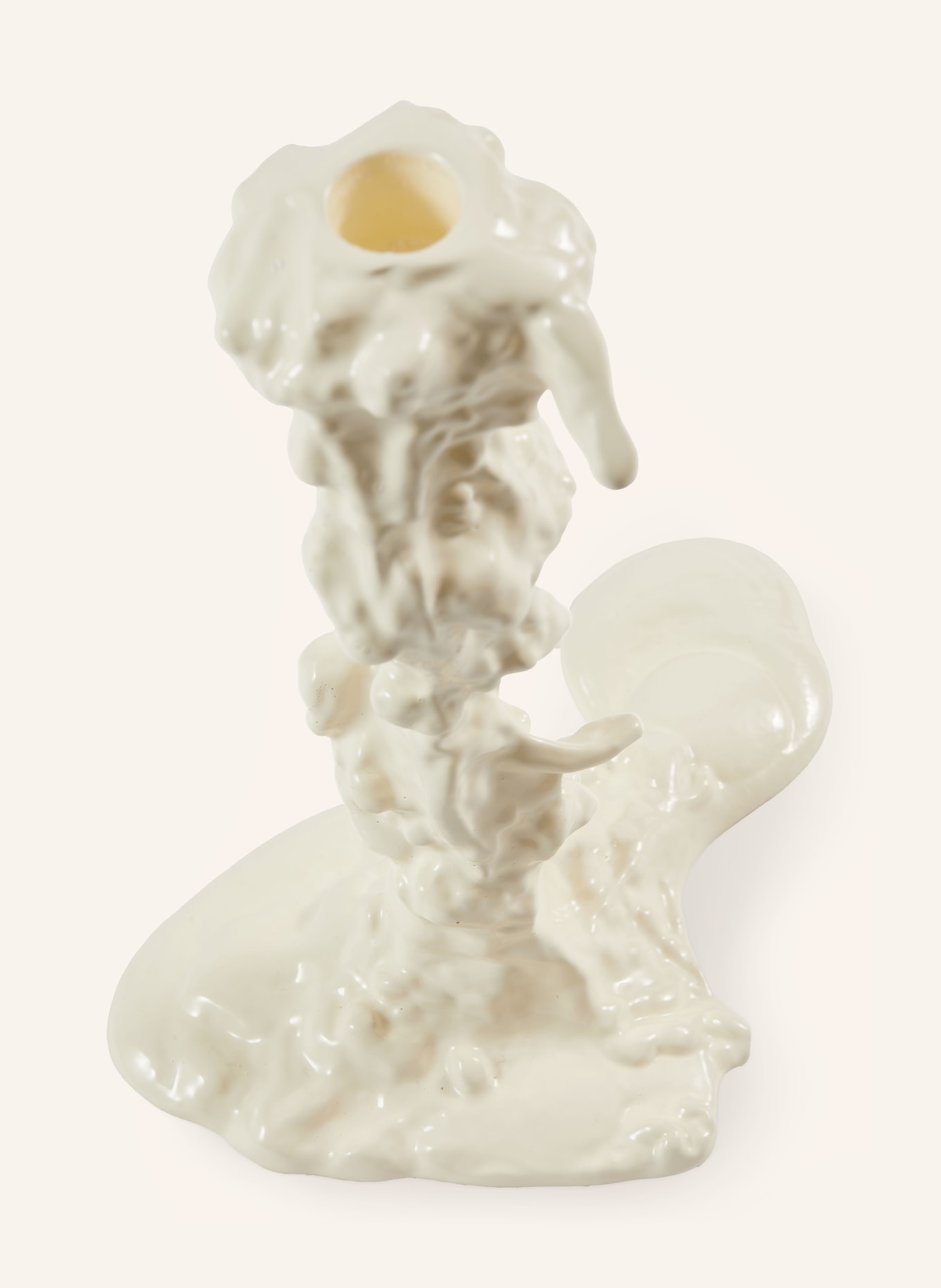 POLSPOTTEN Kandelaar DRIP L: WIT