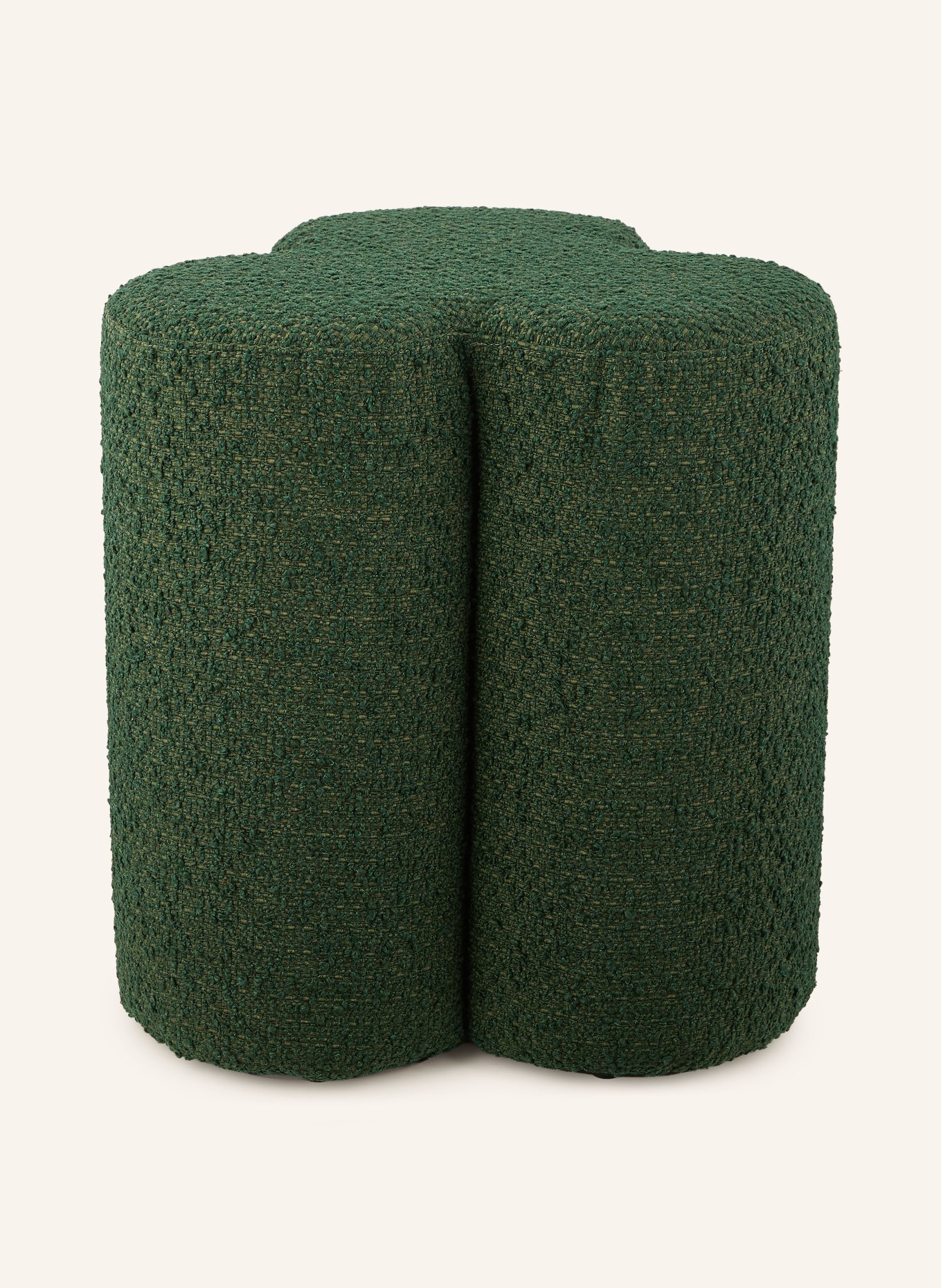 POLSPOTTEN Pouf CLOVER: GROEN / BRUIN / ROZE
