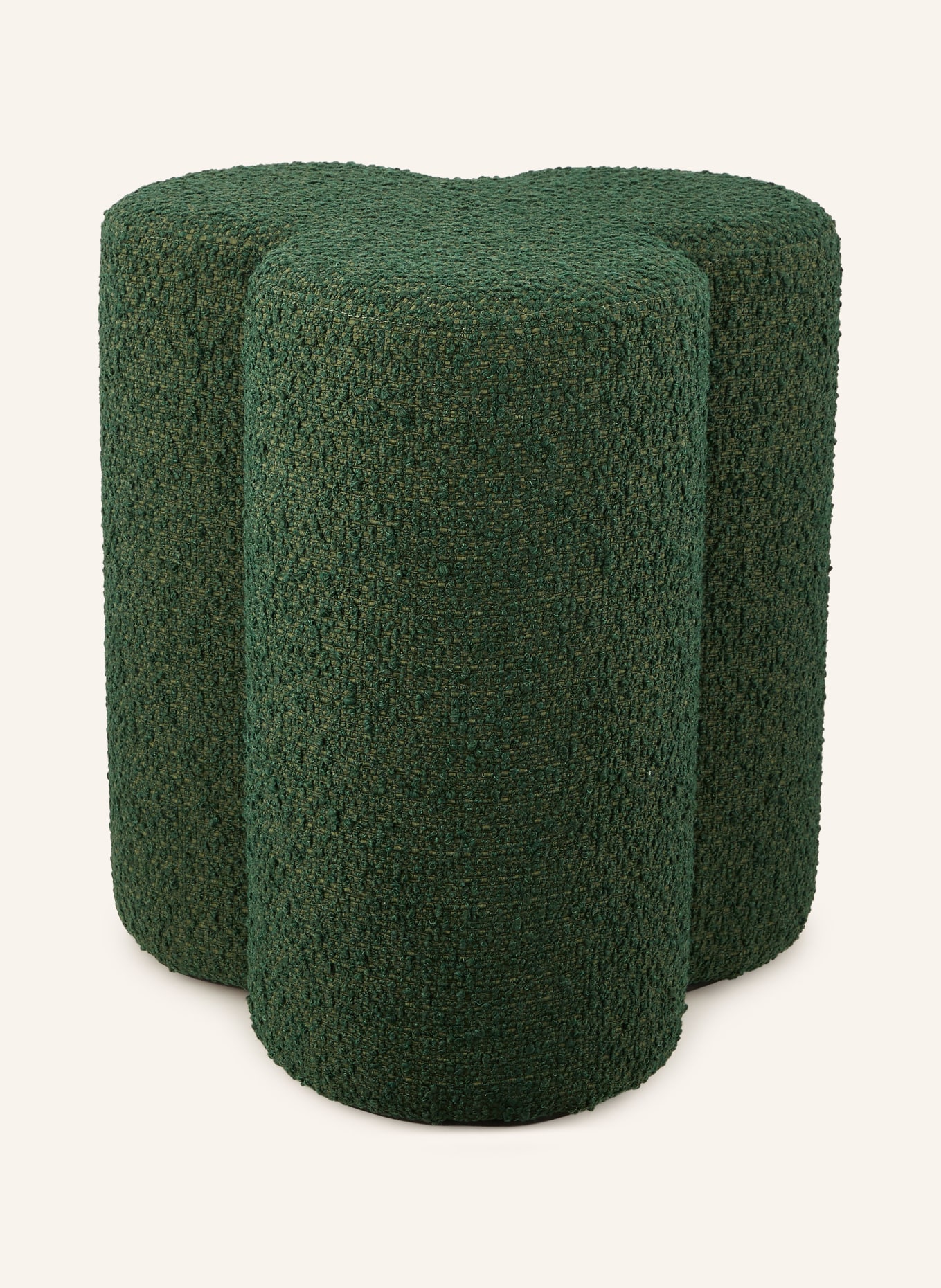 POLSPOTTEN Pouf CLOVER: GROEN / BRUIN / ROZE