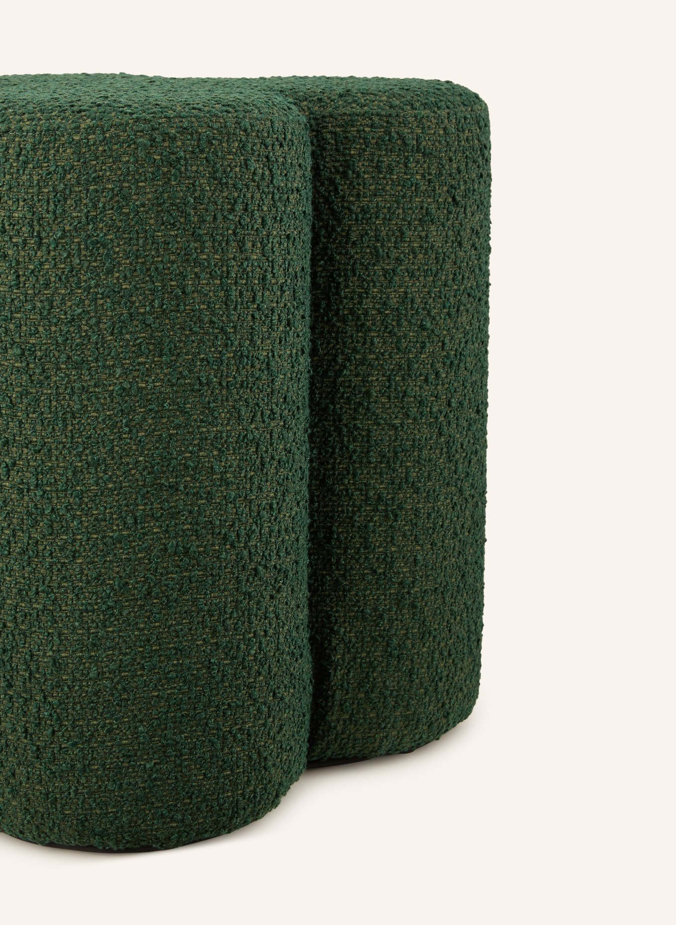 POLSPOTTEN Pouf CLOVER: GROEN / BRUIN / ROZE