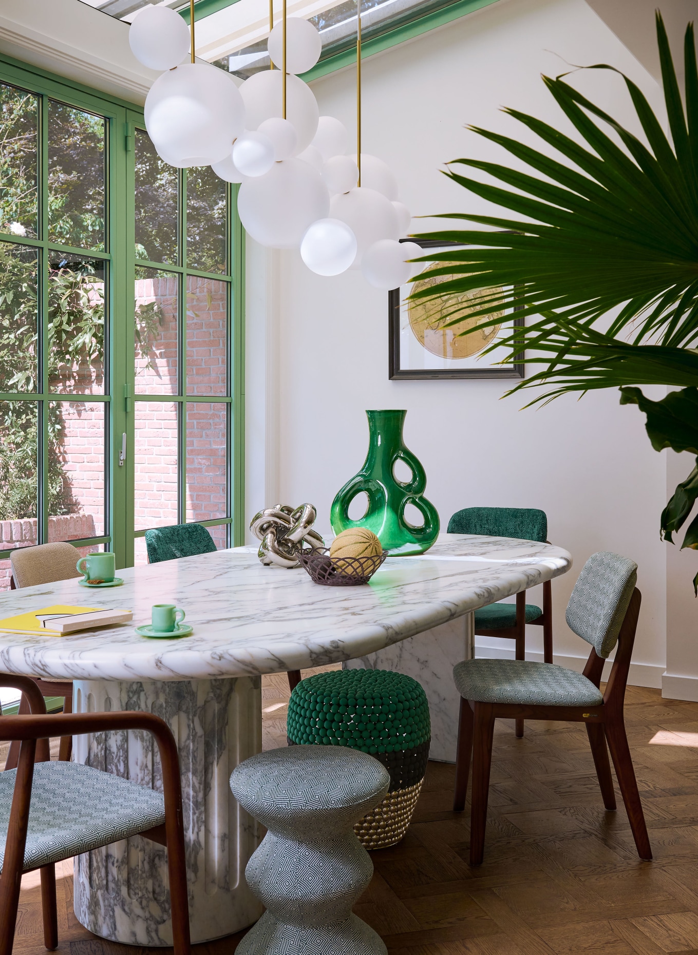 POLSPOTTEN Kruk ZIG ZAG: LICHTGROEN / DONKERGROEN