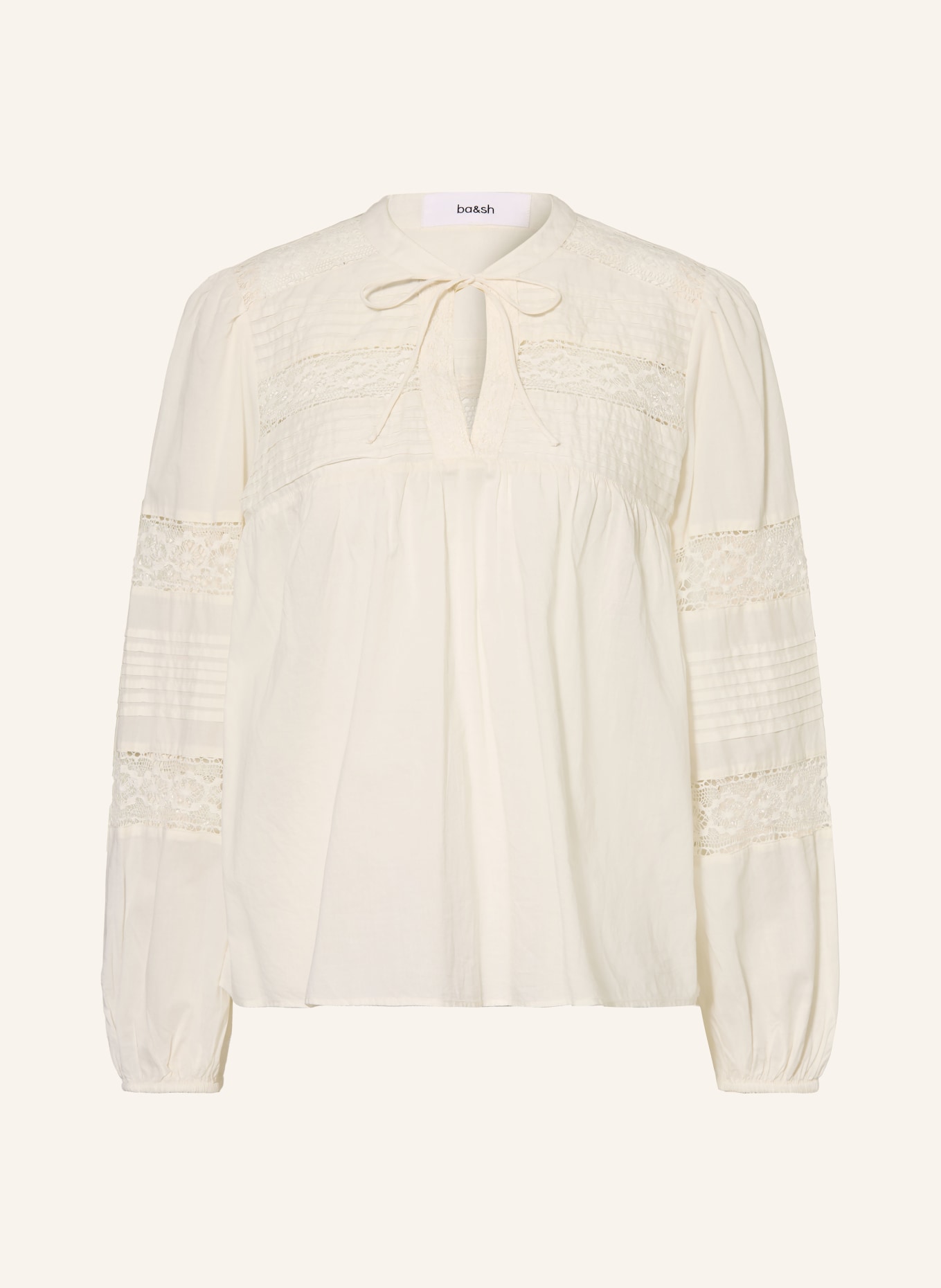 ba&sh Blusenshirt NAMI mit Spitze: CREME